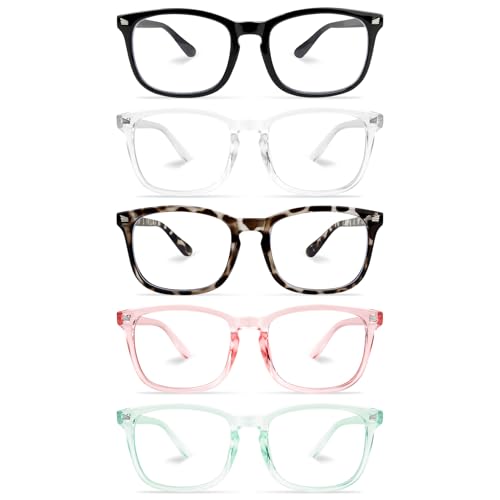 5pack Black + Clear + Leopard + Pink + Green