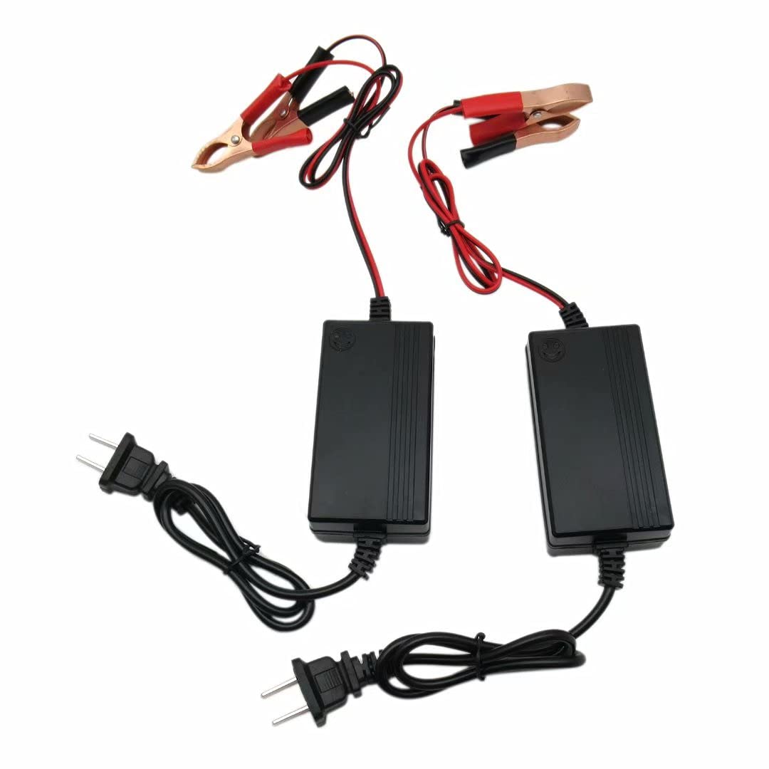 Gxcdizx 2-Pack 12V Portable Car Battery Charger - Automatic Trickle Charger & Maintainer for Auto, Boat, Motorcycle - Perfect for Winter Storage & Long-Term Vehicle Maintenance