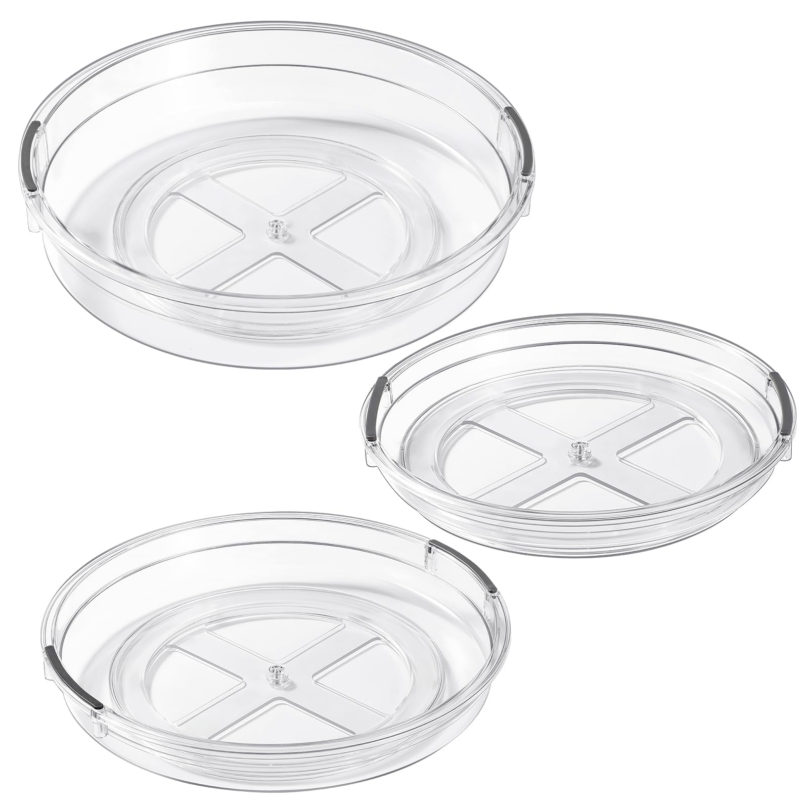 LAMU 3-Pack Lazy Susan Turntable Organizer for Kitchen Cabinet - 9.25