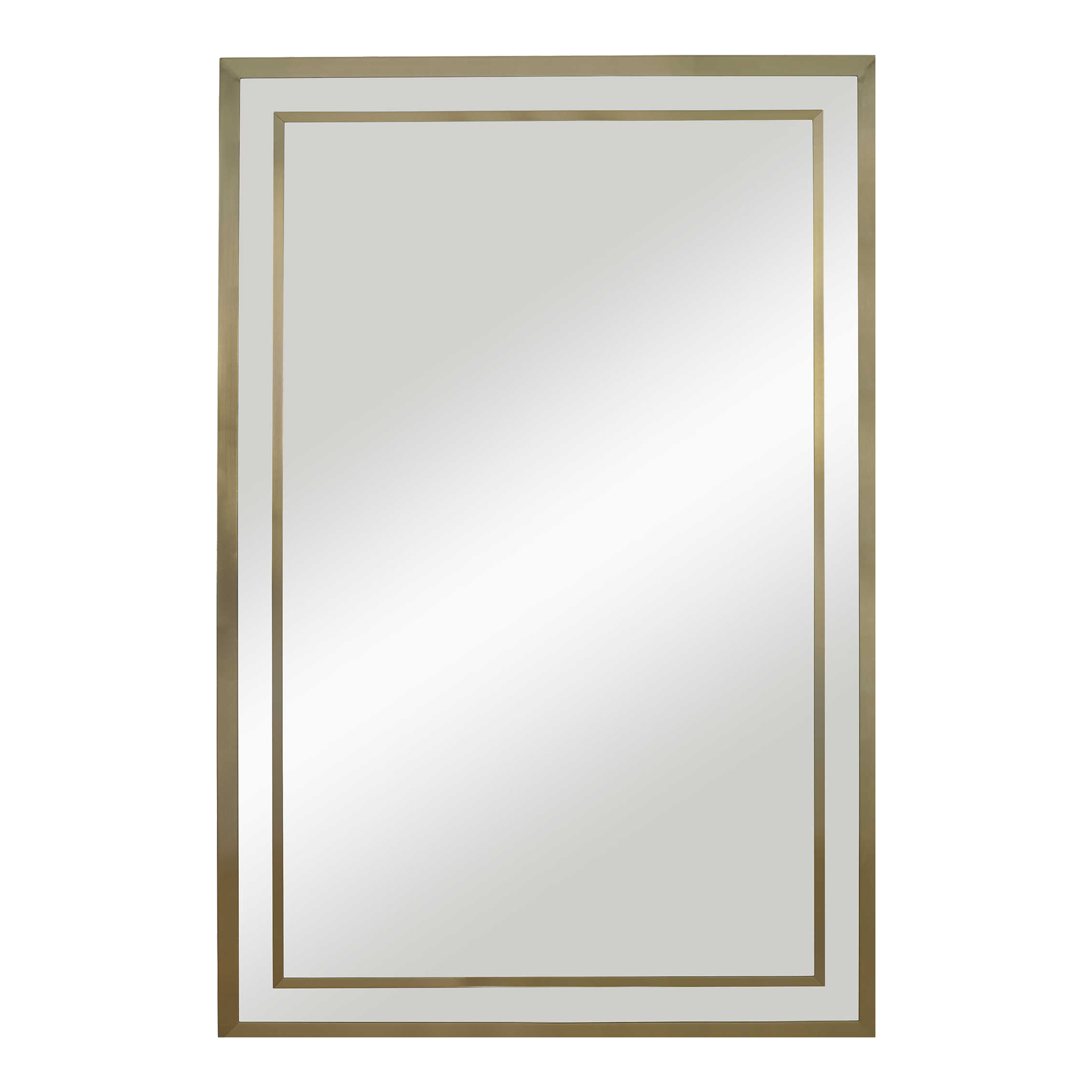 Vintage Brass Border Wall Mirror - Elegant Home Decor for Living Room, Bedroom & Entryway