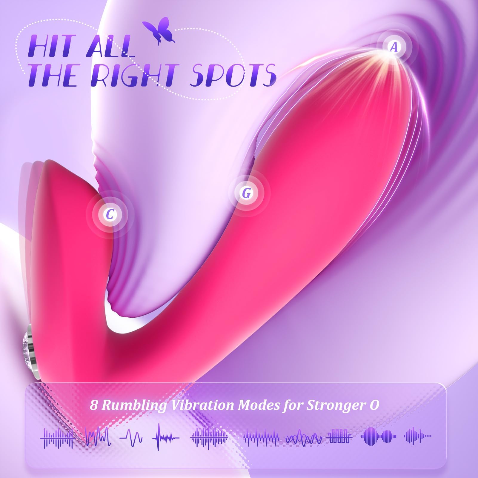 Wearable G Spot Vibrator for Women - Clitoral Stimulator, 10 Speeds, Quiet Sex Toy for Couples & Solo Play