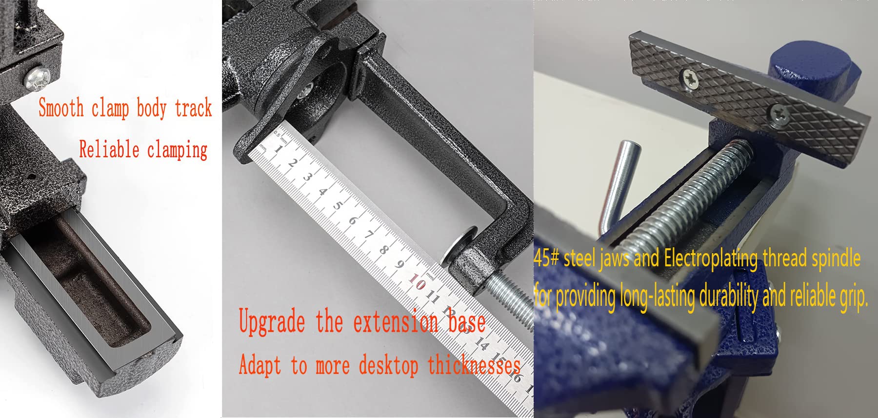 2-in-1 Dual-Purpose Bench & Table Vise with 360° Rotation - 2.5