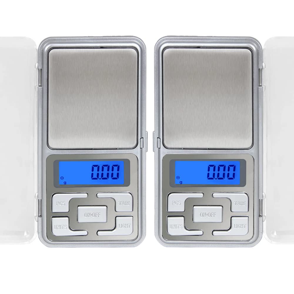 High Precision Digital Pocket Scale 500g x 0.01g - Mini Electronic Gram Scale for Reloading, Food, Jewelry & Kitchen Use with Hard Keys | Portable Weighing Solution for Cooking, Baking, Ammo & Gemstones