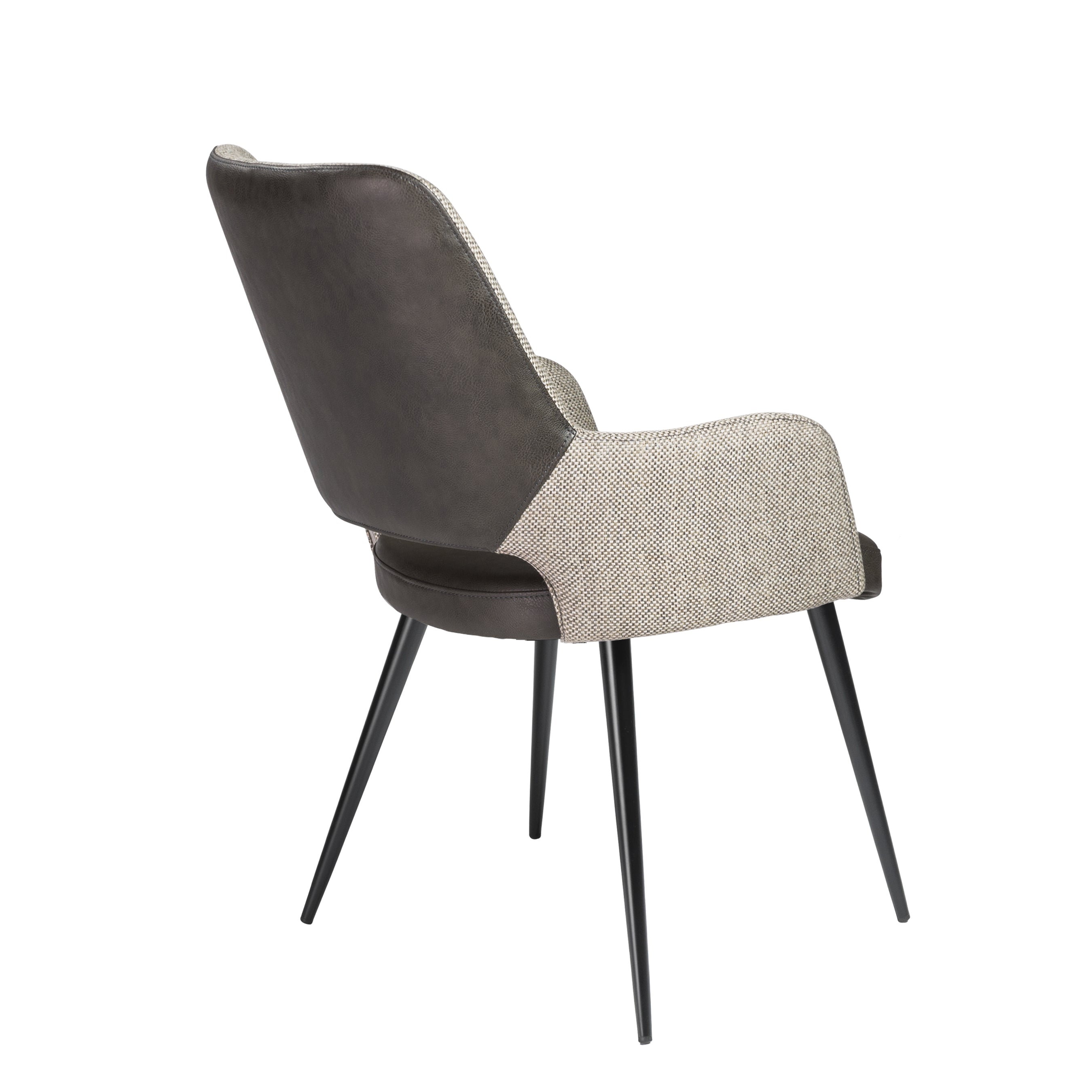 Eurostyle Modern Desi Armchair - Fabric & Leather Upholstered Living Room Chair for Home & Office Comfort