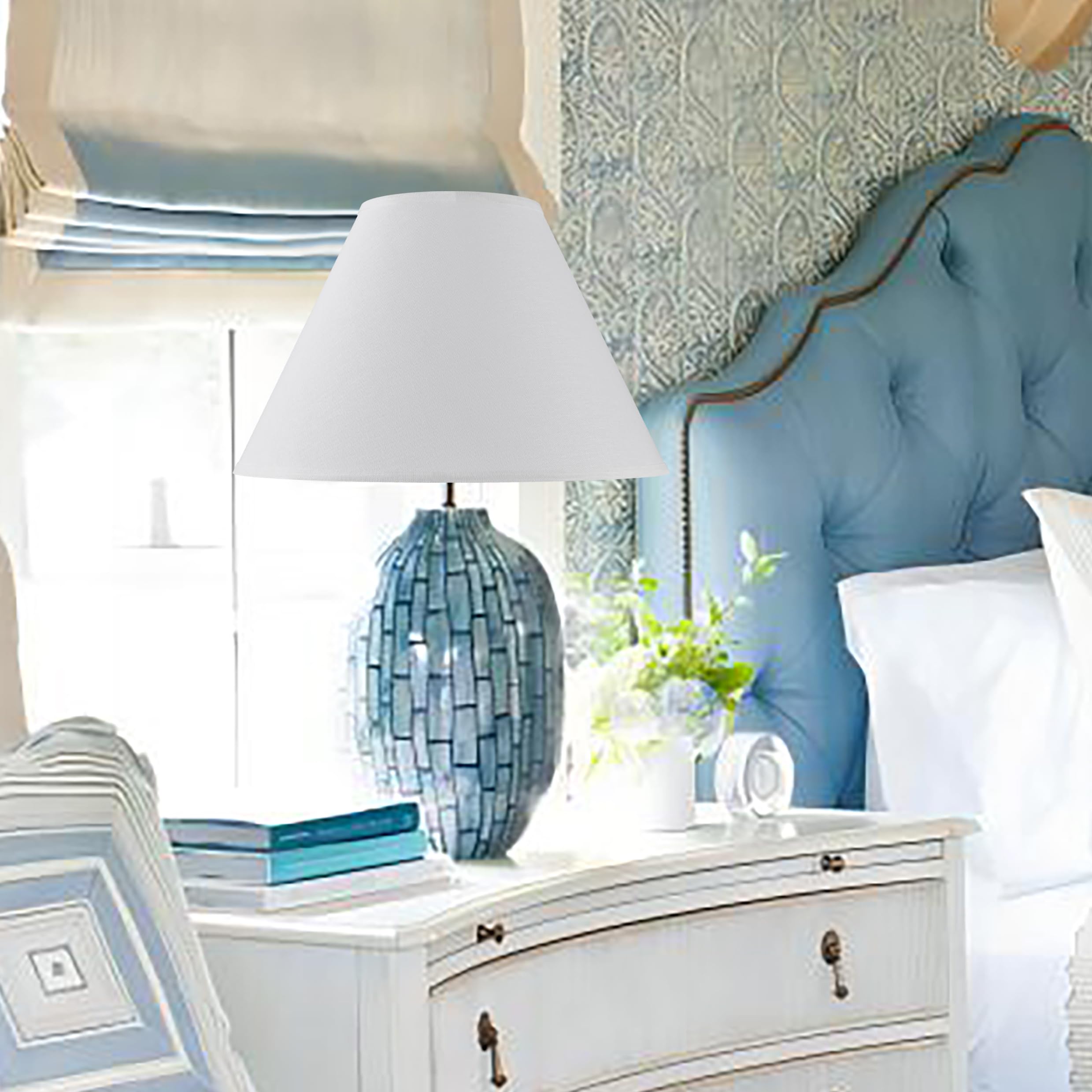 GO&SO 2-Pack Pure White Large Empire Lamp Shades - 6.5
