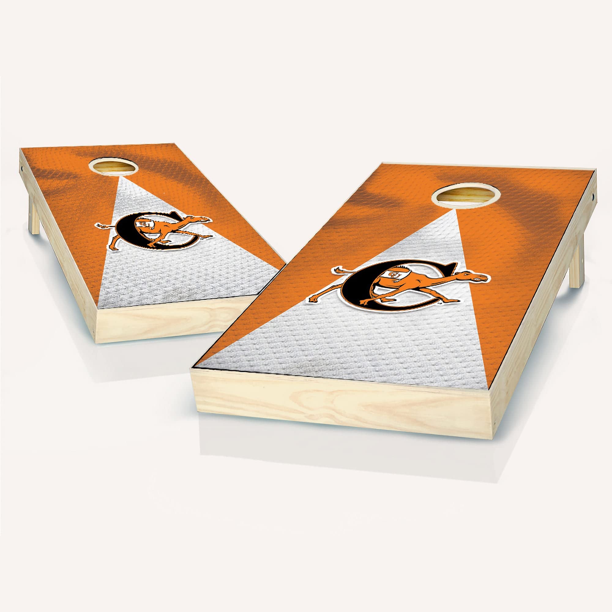 Premium Campbell Jersey Cornhole Game Set - 2 Wooden Boards & 8 Bean Bags for Outdoor Lawn Games, Tailgating, Backyard Parties and BBQ Events - Classic American Yard Toss Game with Carry Case