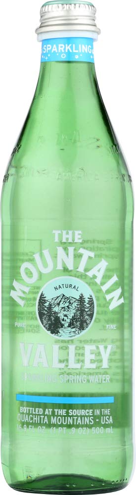Mountain Valley Sparkling Spring Water - 96 Pack of 16.9oz Glass Bottles | Perfect for Parties, Events & Healthy Hydration