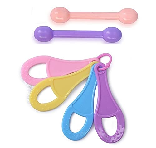 Non-Toxic 2-in-1 Baby Teething Toy Keys - BPA-Free Silicone Infant Teether & Toothbrush for Soothing Sore Gums (Multicolor) - Perfect for On-the-Go Pain Relief & Early Dental Care