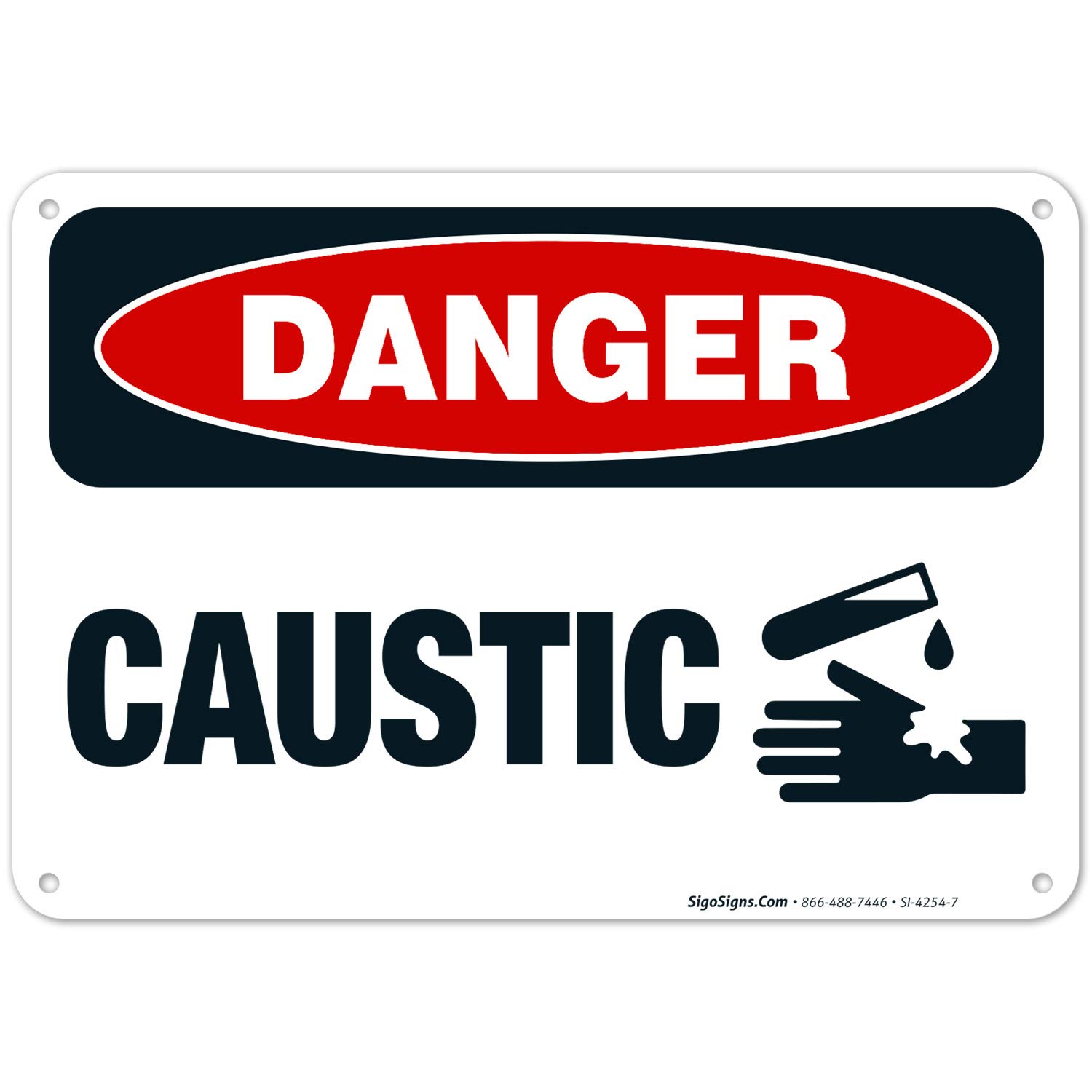 Danger Sign - OSHA Compliant, 10x7 Inches, Rust-Free .040 Aluminum, Fade Resistant for Indoor & Outdoor Use - Made in USA | Perfect for Construction Sites, Warehouses, and Hazardous Areas