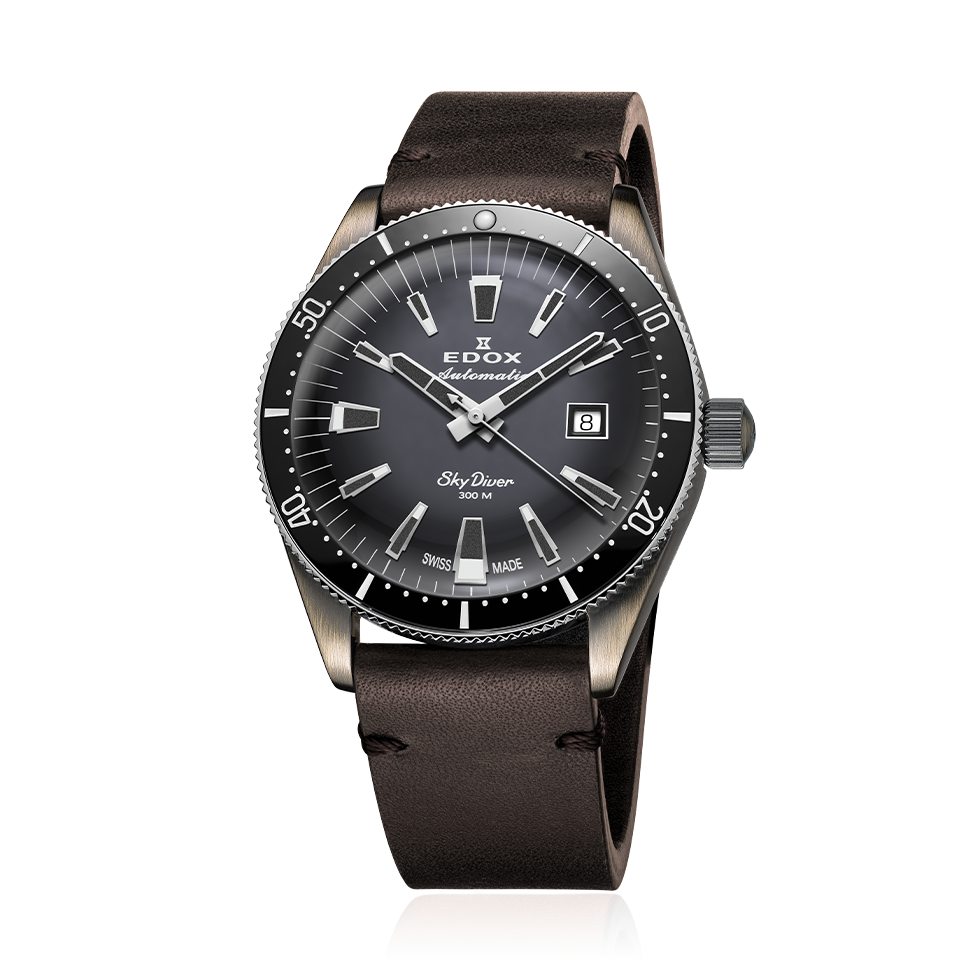 Edox SkyDiver Limited Edition Men's Watch 80126 3VIN GDN - Swiss Automatic Diver Watch for Professional & Casual Wear