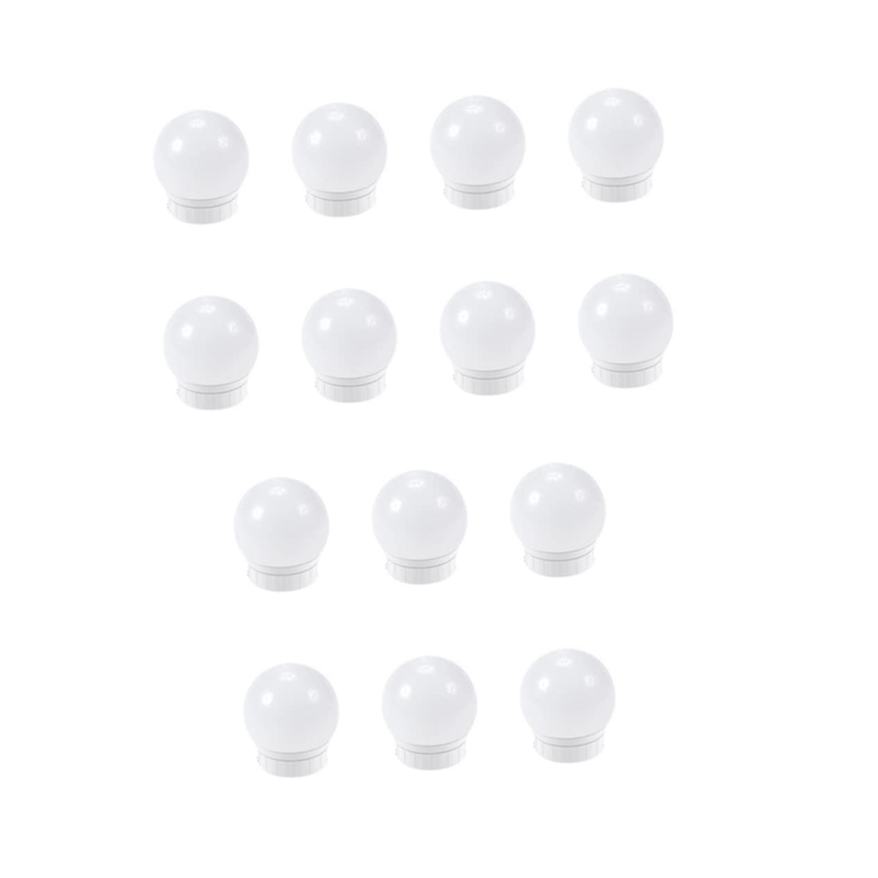 Yardwe 14-Piece LED Vanity Mirror Light Bulbs - Round Dimmable Makeup Vanity Lights for Bathroom & Dressing Room - USB Powered, Soft White Glow for Perfect Makeup Application & Grooming