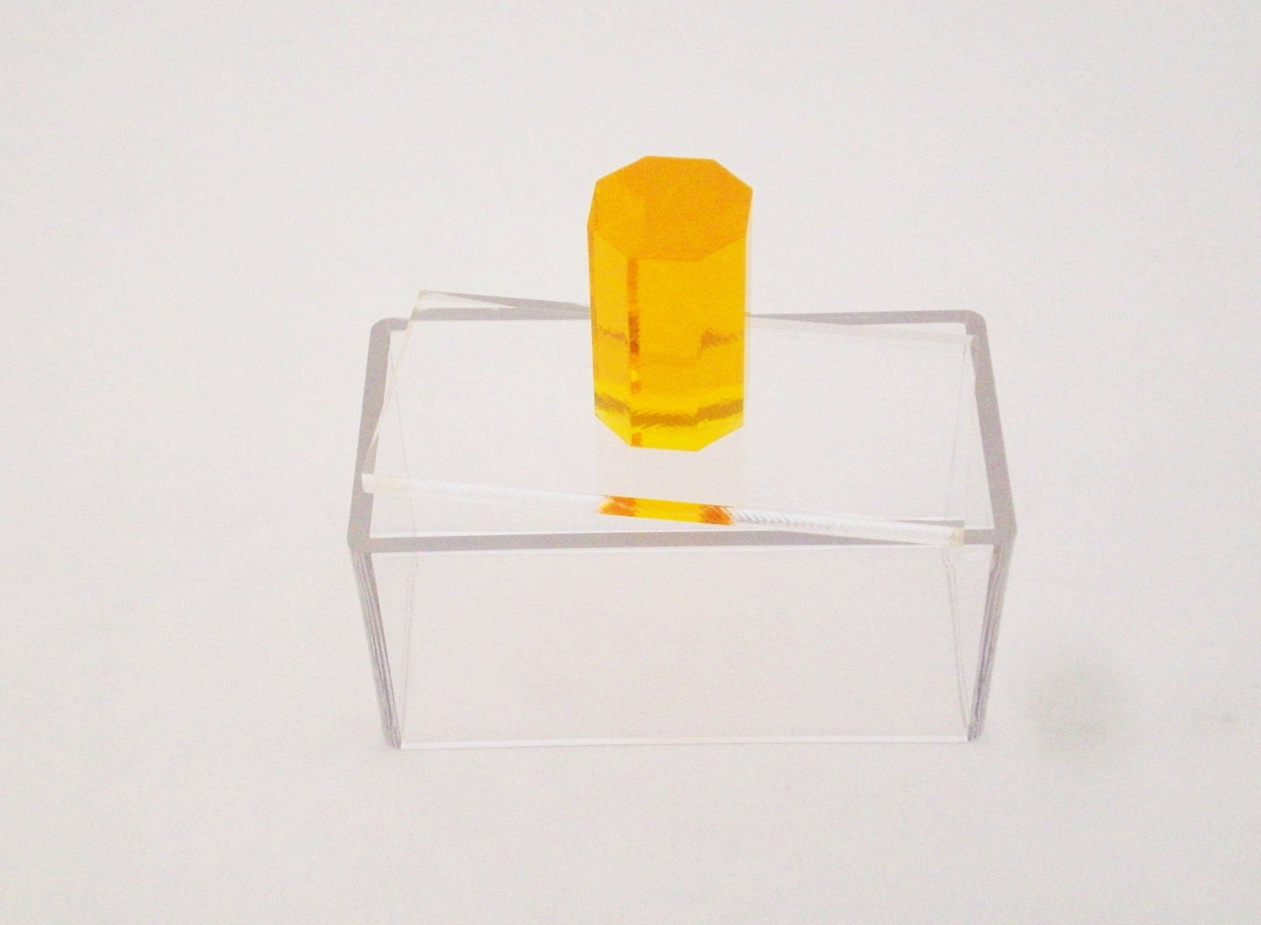 Orange Octagon Handle Single Acrylic Spam Musubi Sushi Maker - Non-Stick Rice Press & Bento Mold for Hawaiian Snacks, Onigiri, and Lunch Box Meal Prep - GH Company