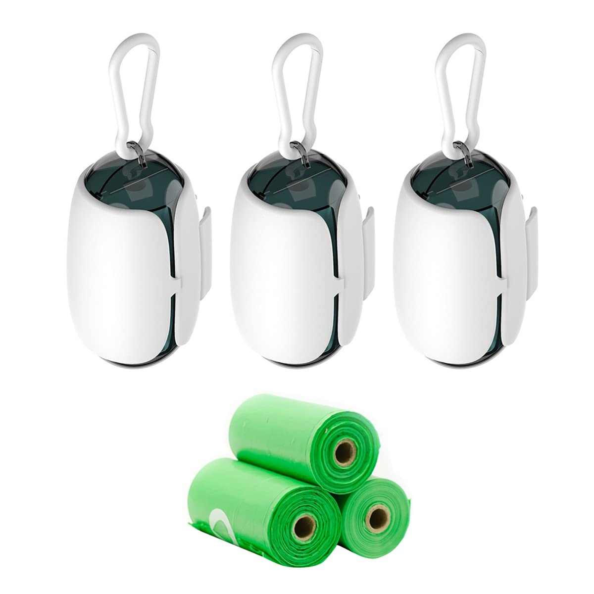 **PetPhindU 3-Pack Dog Poop Bag Dispenser with Leak-Proof Waste Bags – Portable Dog Waste Bag Holder for Hiking, Walking & Outdoor Activities**