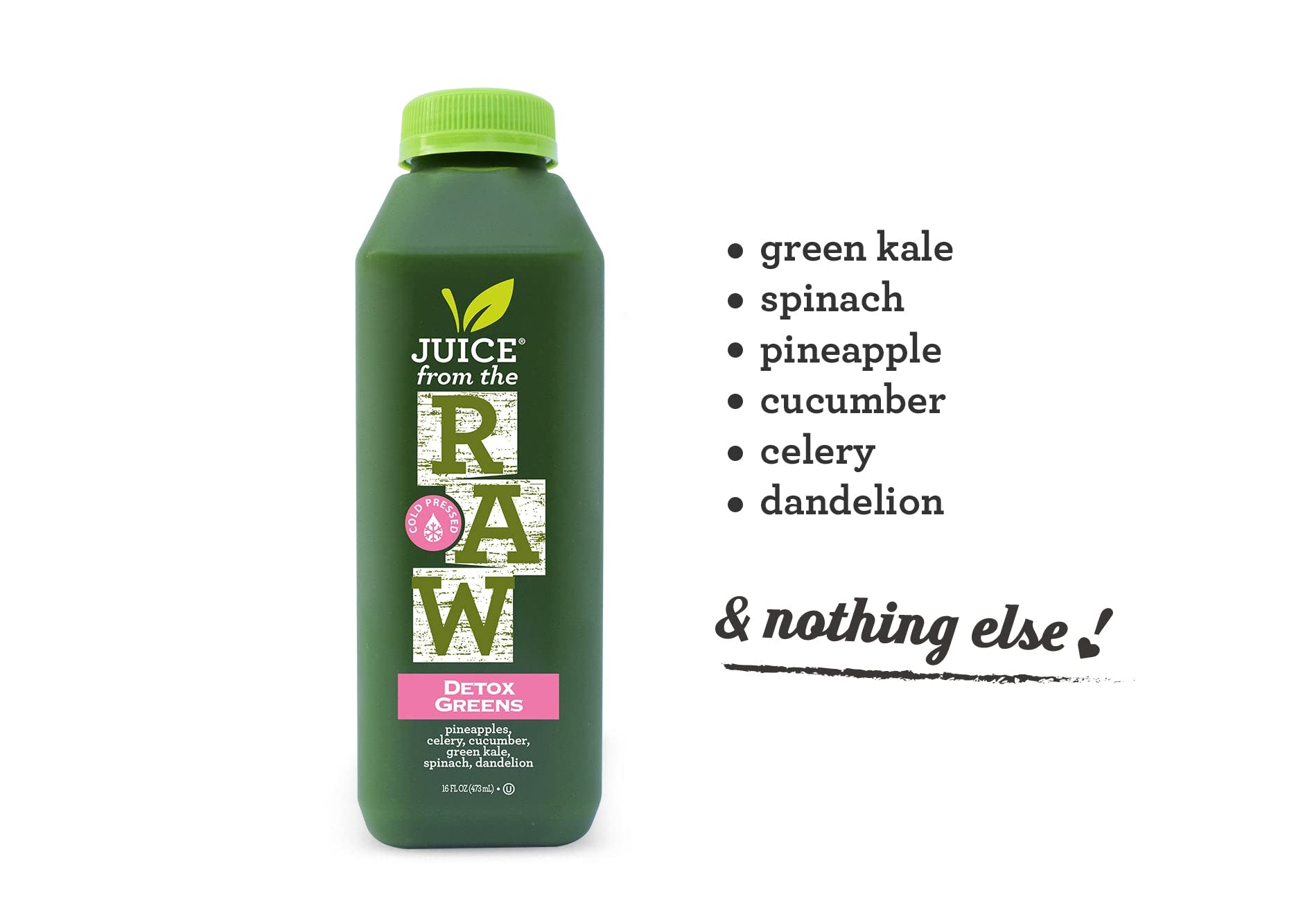 Juice From the RAW® Detox Greens Superfood Powder - 12 Pack | Organic Greens Supplement for Energy & Digestion | Perfect for Smoothies, Juices & Daily Wellness Routine