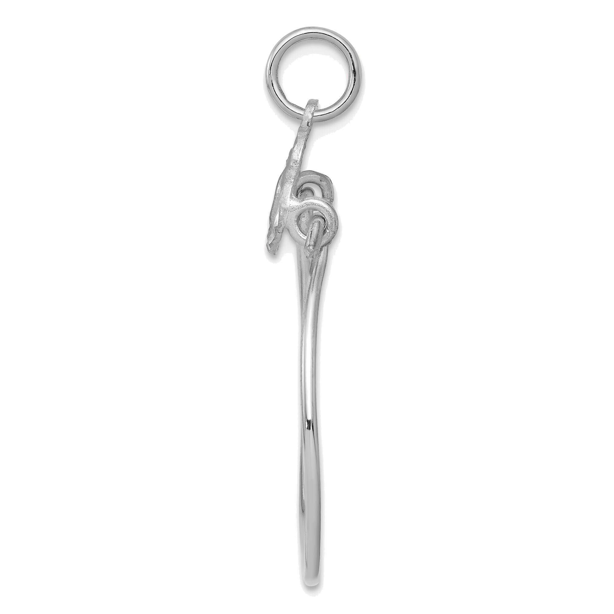 Bonyak 10K White Gold Double Heart Charm Holder - Elegant Pendant for Necklace, Bracelet & Jewelry Making - Perfect Gift for Valentine's Day, Anniversary & Special Occasions