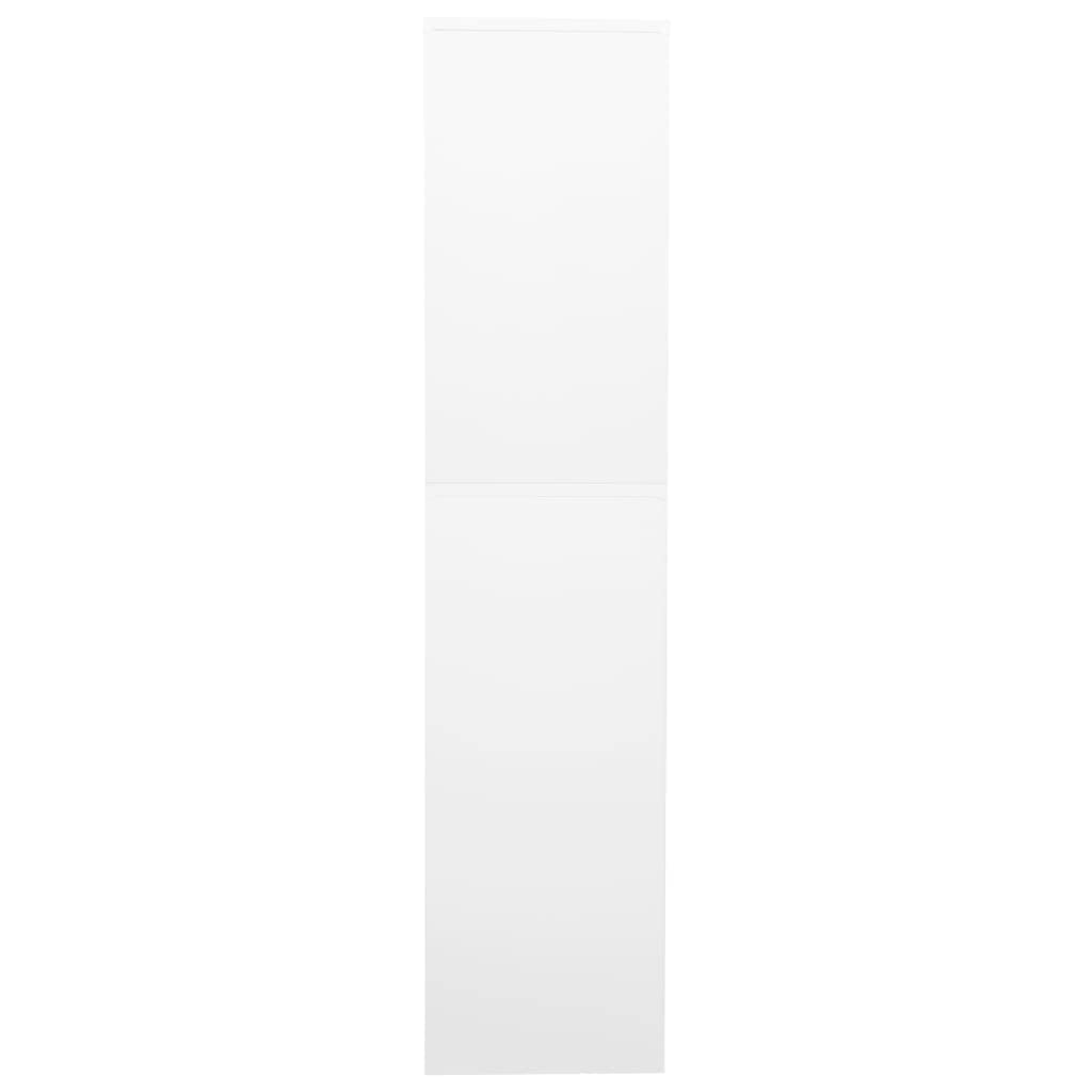 White Steel File Cabinet with Lock - 35.4