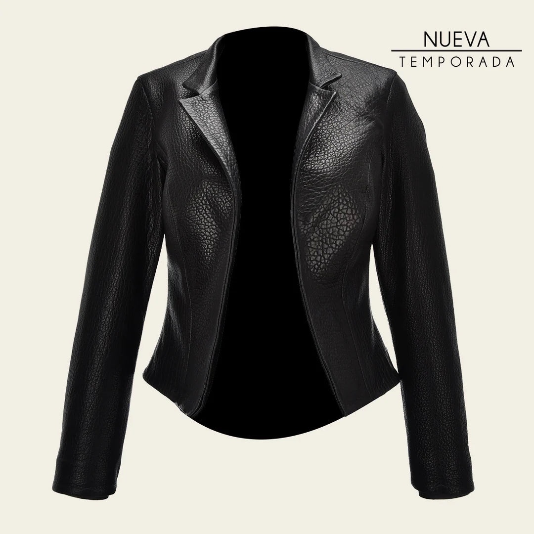 Cuadra Black Leather Jacket for Women - Stylish M280BOB Casual Fashion Dress | Perfect for Outings, Parties & Everyday Wear