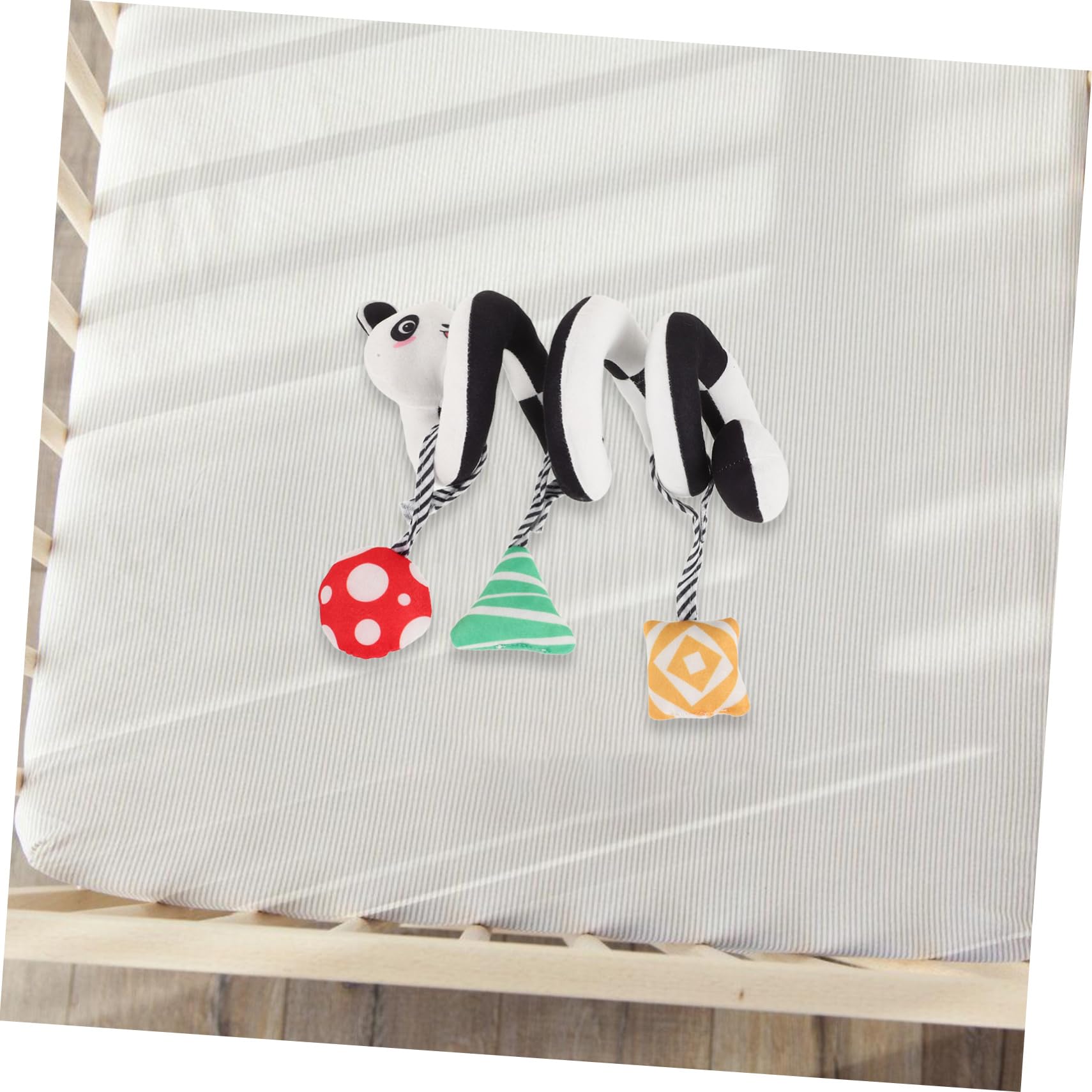 Gogogmee Baby Crib Wrap Toys & Car Seat Hanging Rattles - Soft Plush Infant Developmental Toys for Newborns (Nursery, Stroller & Travel Use)