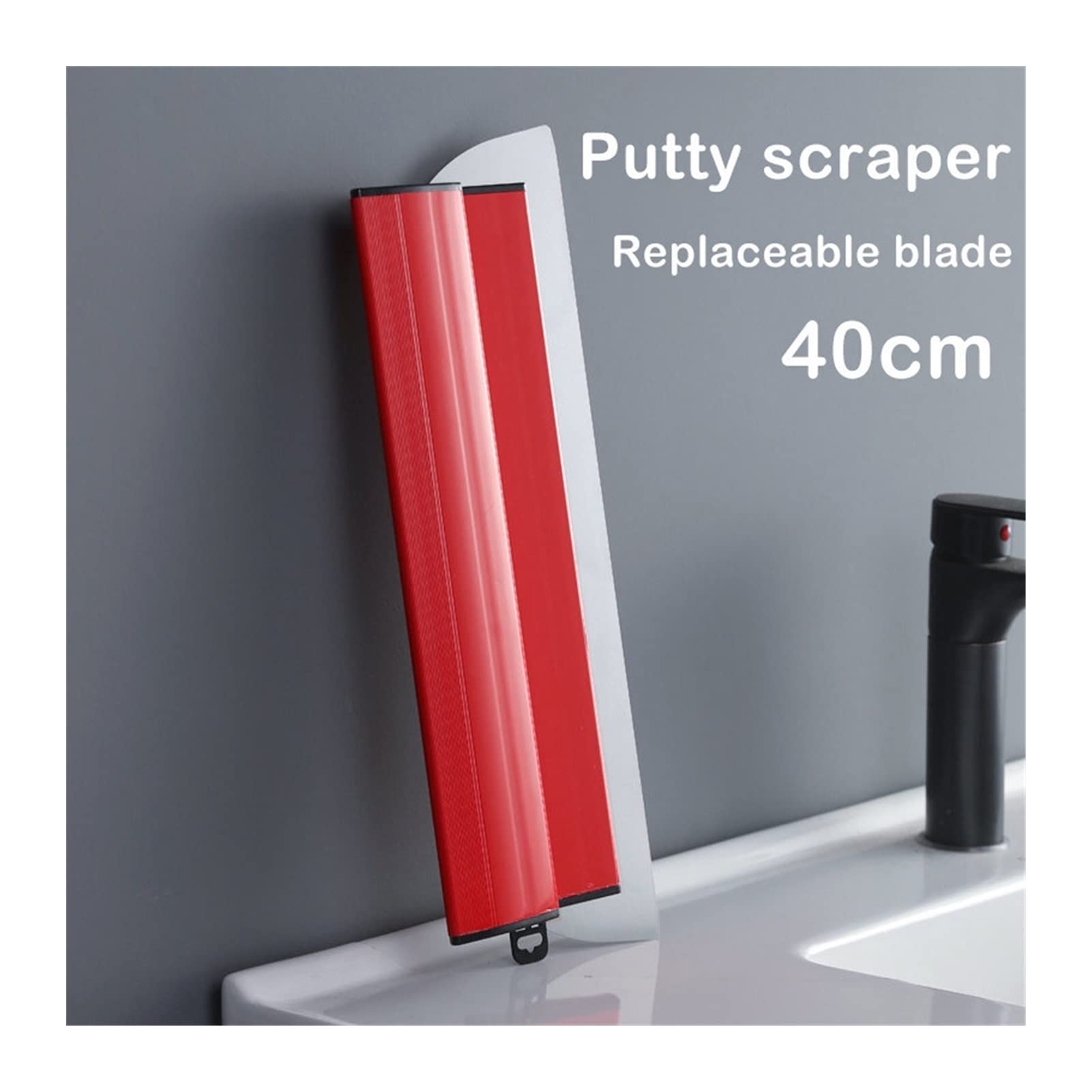 Stainless Steel & Plastic Drywall Skimming Blade - Smoothing Spatula for Wall Plastering, Paint Putty & Drywall Finishing | Professional Scraping Tool for Home Renovation & DIY Projects