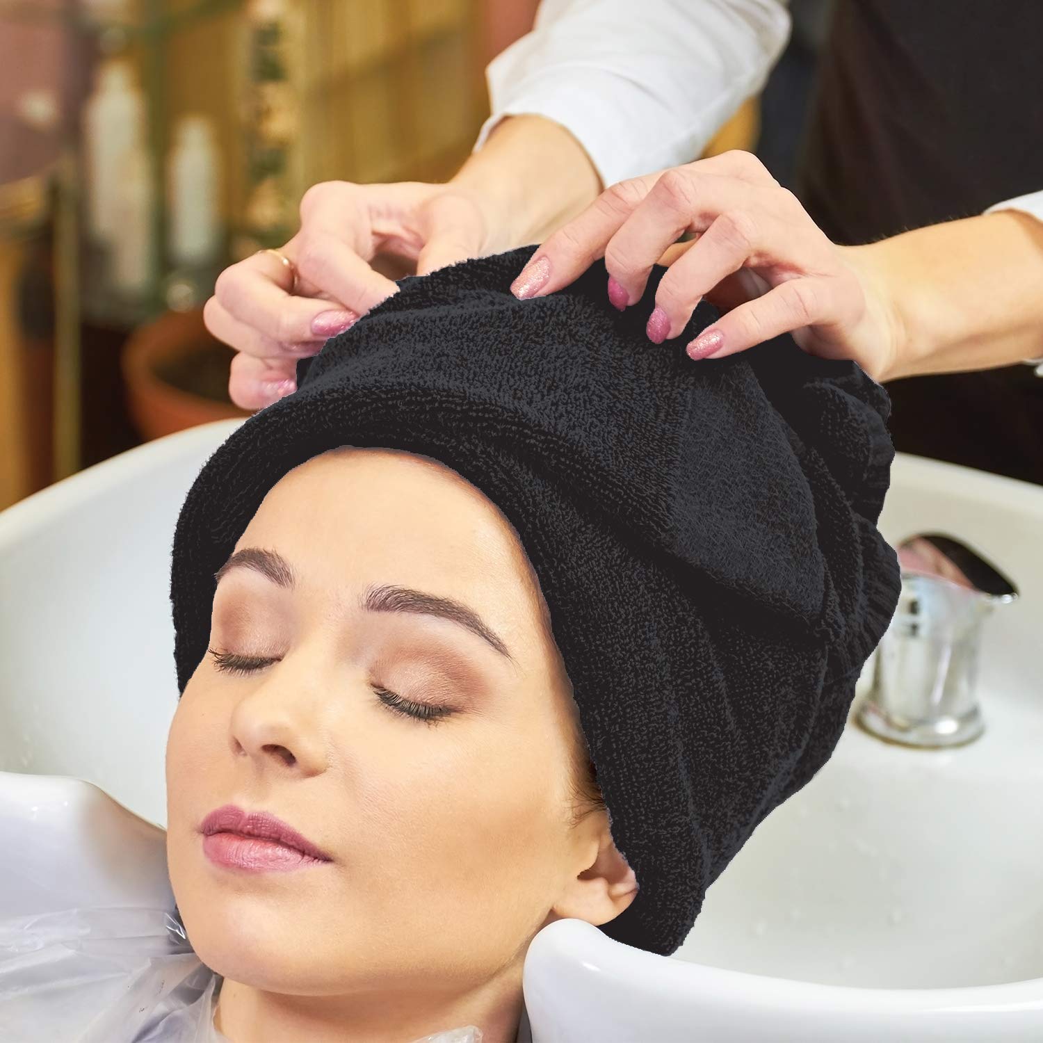 **Arkwright Bleach Proof Salon Towels Bulk (144-Pack) - 100% Cotton, Highly Absorbent & Quick Dry Spa Face Towels for Hair Stylists, Barbers, Pedicures & Estheticians - 16 x 28 Inches, Black - Perfect for Salons, Spas & Professional Beauty Services**