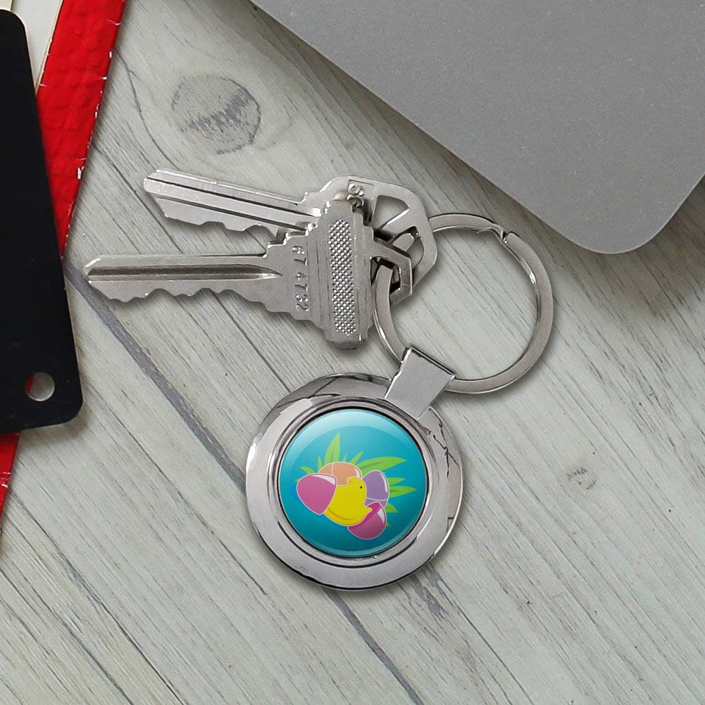 Peeps Hatching Easter Egg Keychain - Classy Chrome Plated Metal Key Ring for Easter Gifts, Party Favors & Spring Decor | Cute Bunny Keychain for Women, Girls, Kids | Easter Basket Stuffers & Holiday Accessories