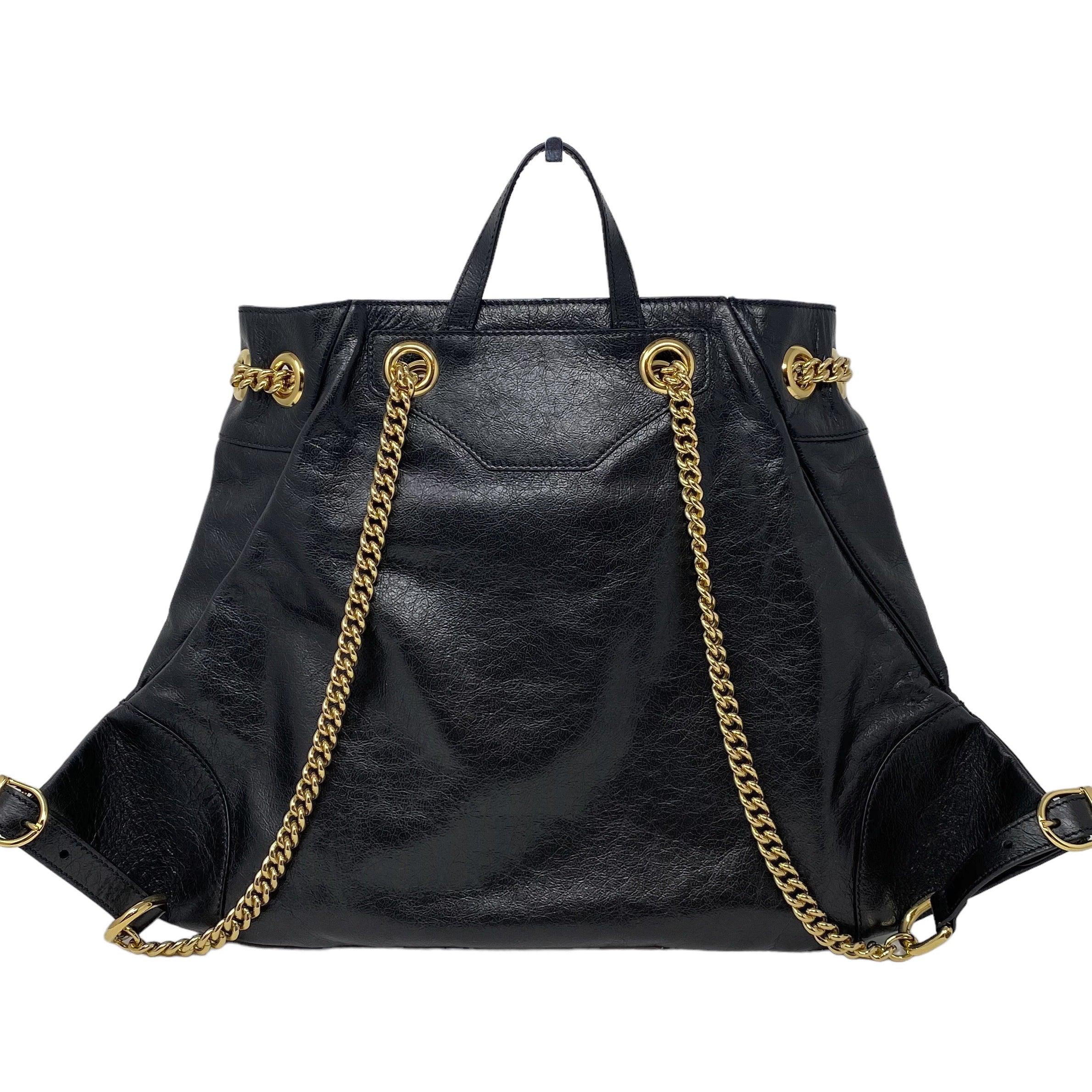 Gucci Black Calfskin Zumi Backpack for Women | Luxury Leather Backpack | Designer Handbag for Work, Travel & Everyday Use