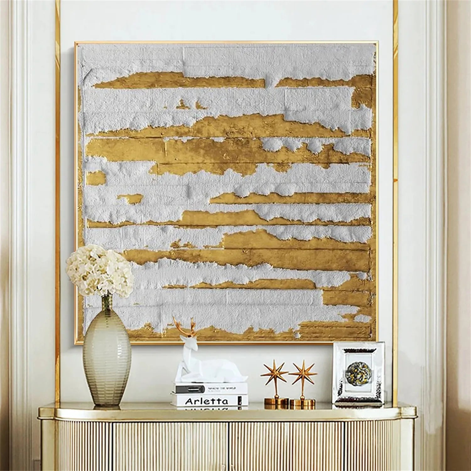 Abstract Painting #AB 254 - Modern Wall Art for Living Room, Bedroom & Office Decor | Large Canvas Artwork for Home & Commercial Spaces