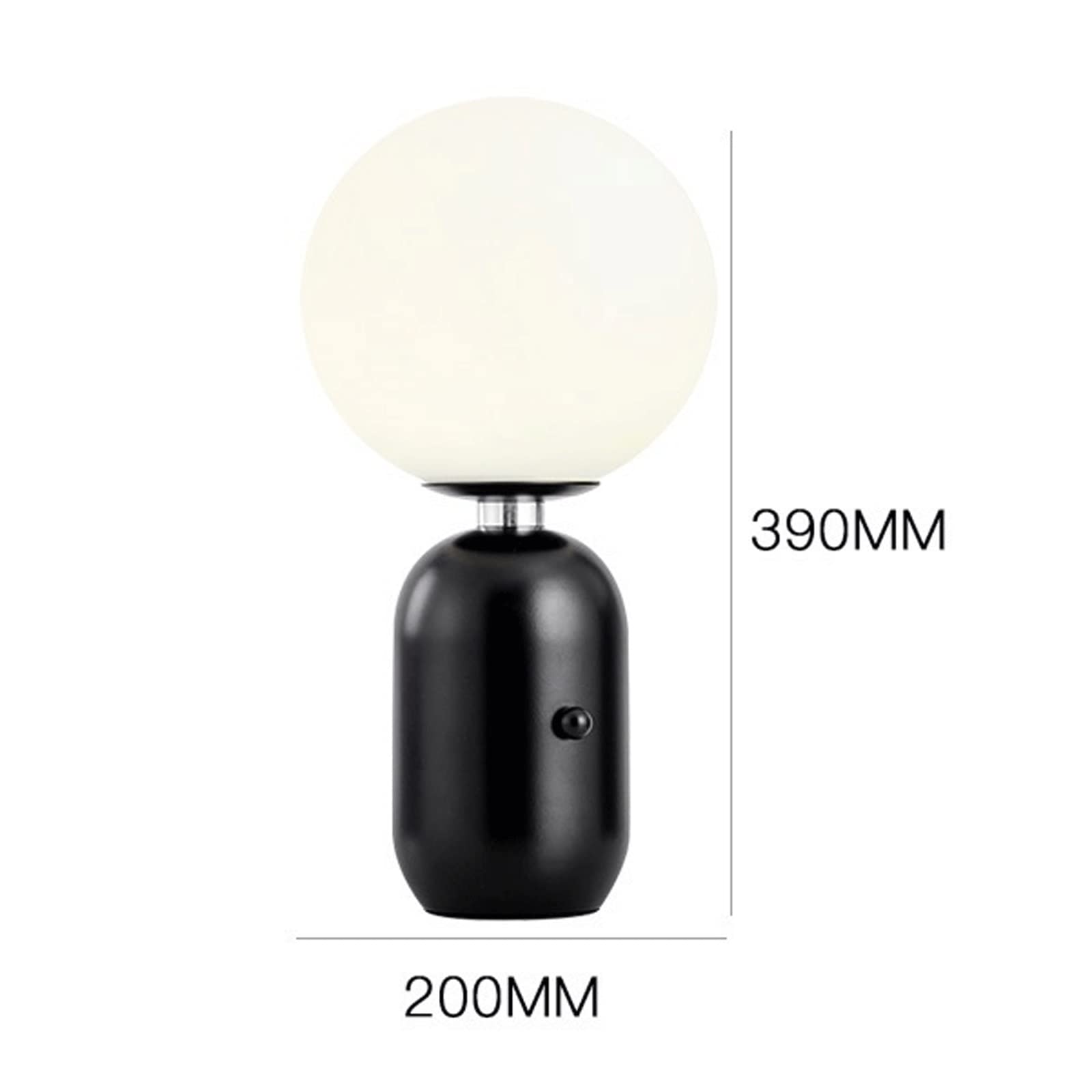 Modern LED Wall Lamp & Table Lamp - Milky White Frosted Glass Shade, Metal Base for Living Room, Bedroom, Reading & Decorative Lighting - Perfect for Ambient, Task & Accent Illumination