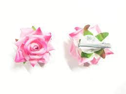 Pink Artificial Rose Hair Clips - Set of 2, Realistic Floral Hair Accessories for Women & Girls - Perfect for Weddings, Parties & Everyday Style