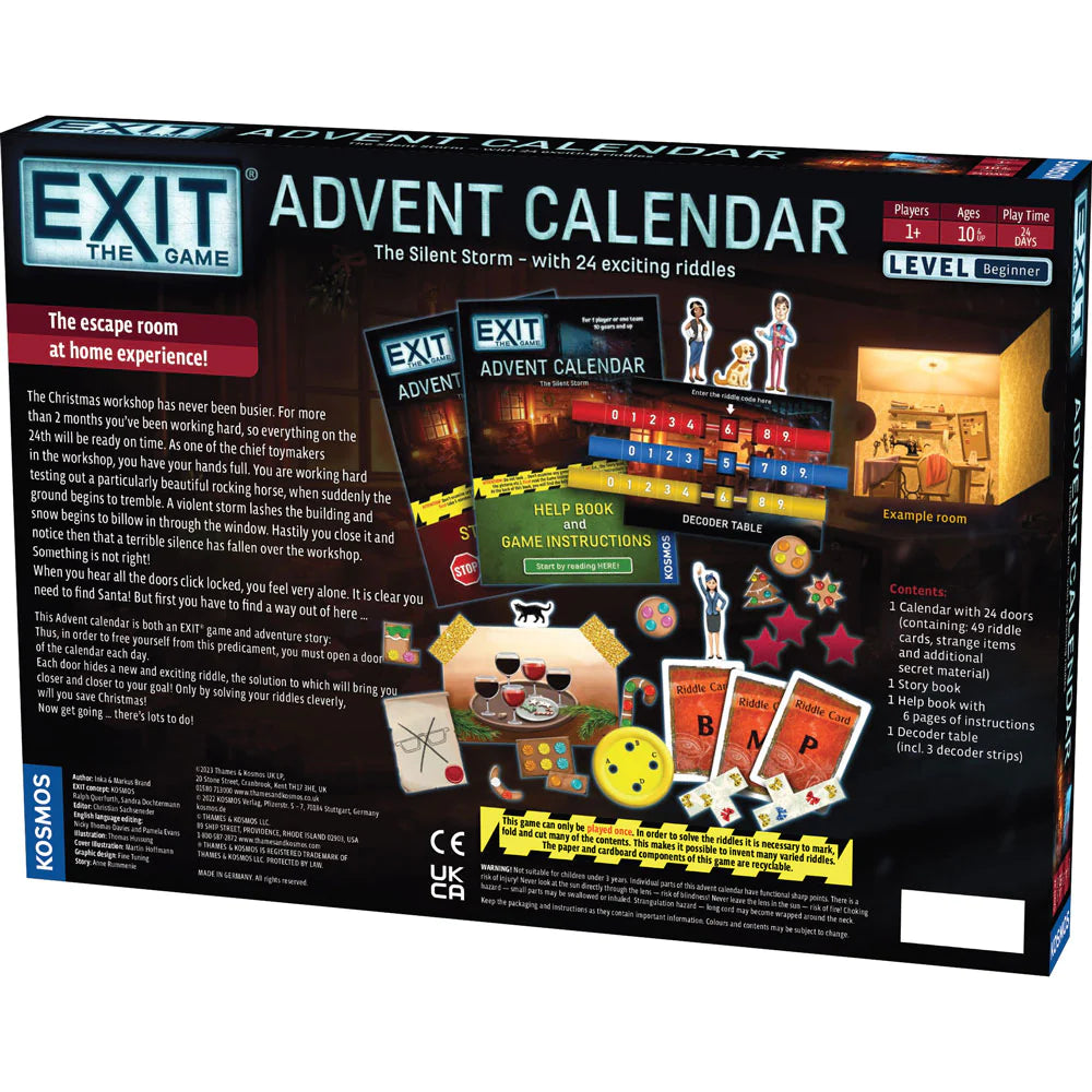 Exit Advent Calendar: The Silent Storm - Escape Room Puzzle Game for Adults & Teens | Perfect for Holiday Parties & Family Game Nights