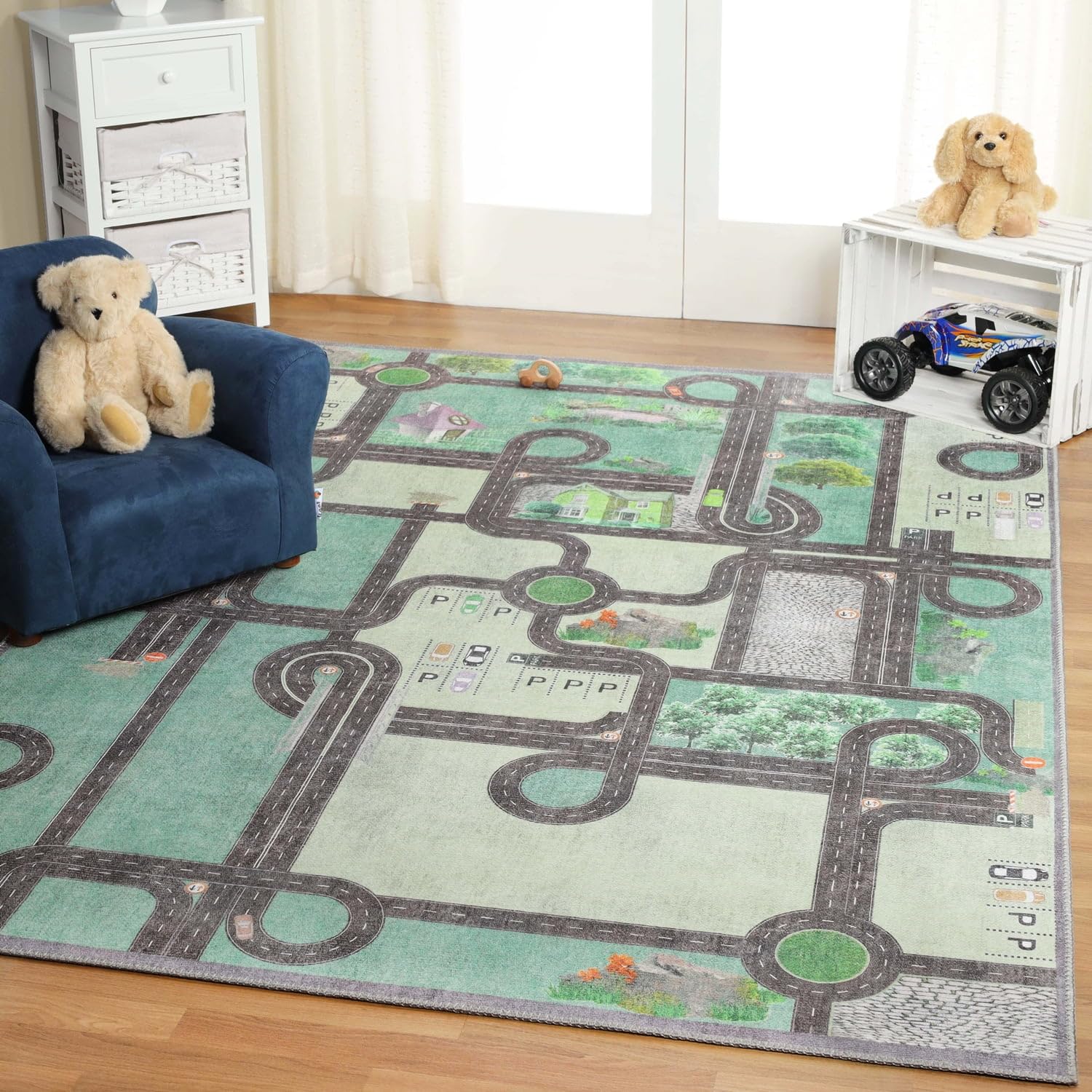 BNM Kids Multi-Color Playmat - 5' x 7' 6