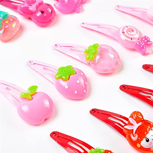 20PCS Mix-Color No-Slip Metal Snap Hair Clips for Baby Girls - Random Design Hair Barrettes & Pins - Perfect for School, Parties & Daily Hair Styling