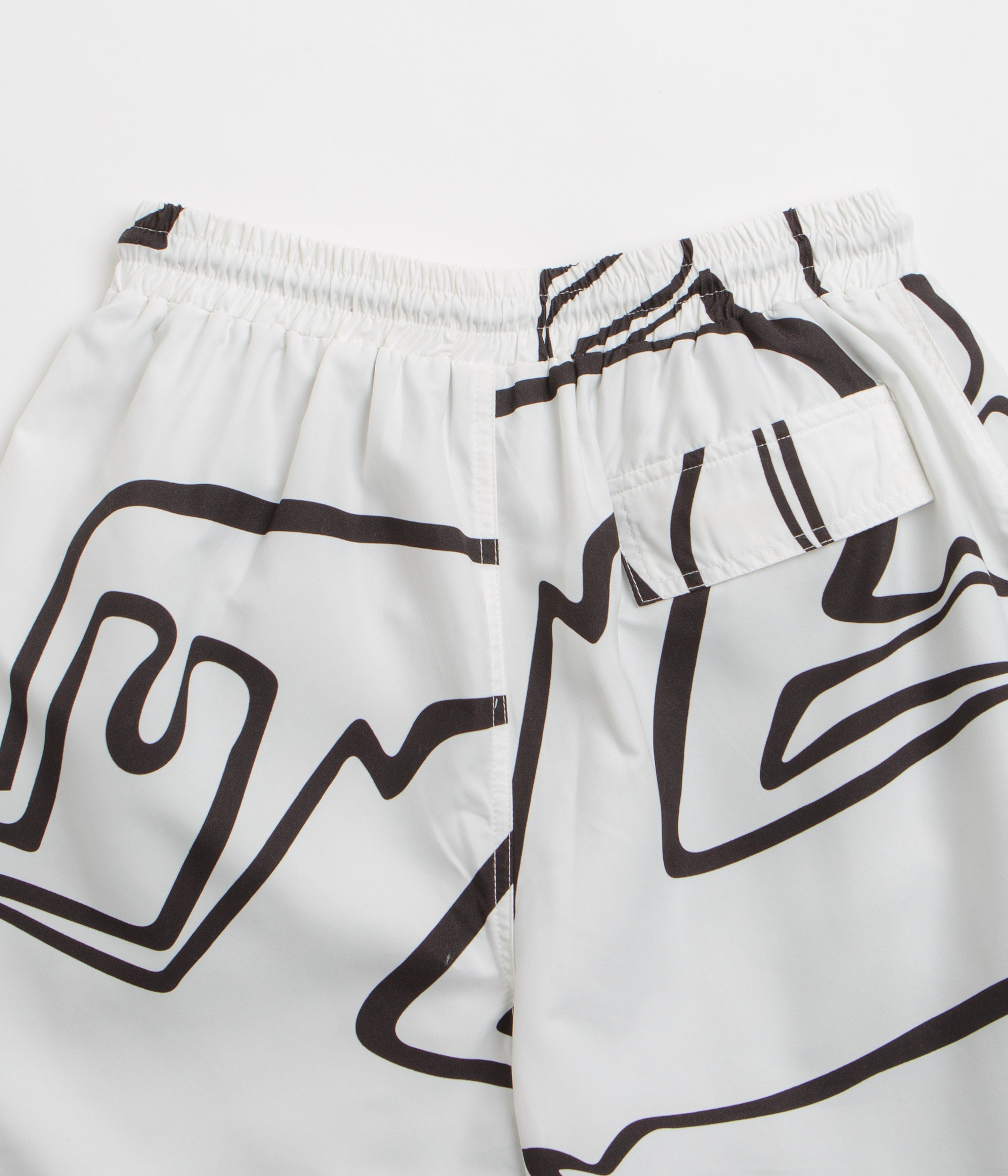 Parra Yoga Walks Swim Shorts for Men - Quick Dry, Comfortable & Stylish White Beach Shorts - Perfect for Swimming, Yoga, and Casual Wear