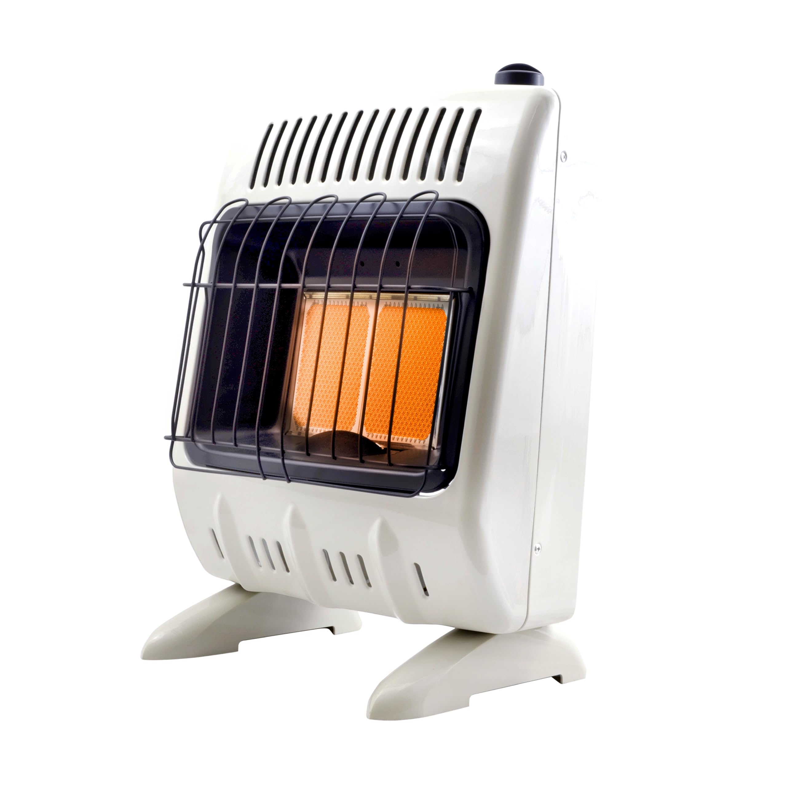 Mr. Heater 10,000 BTU Vent-Free Radiant Dual Fuel Heater - White | Indoor/Outdoor Portable Heating for Garage, Cabin & Camping