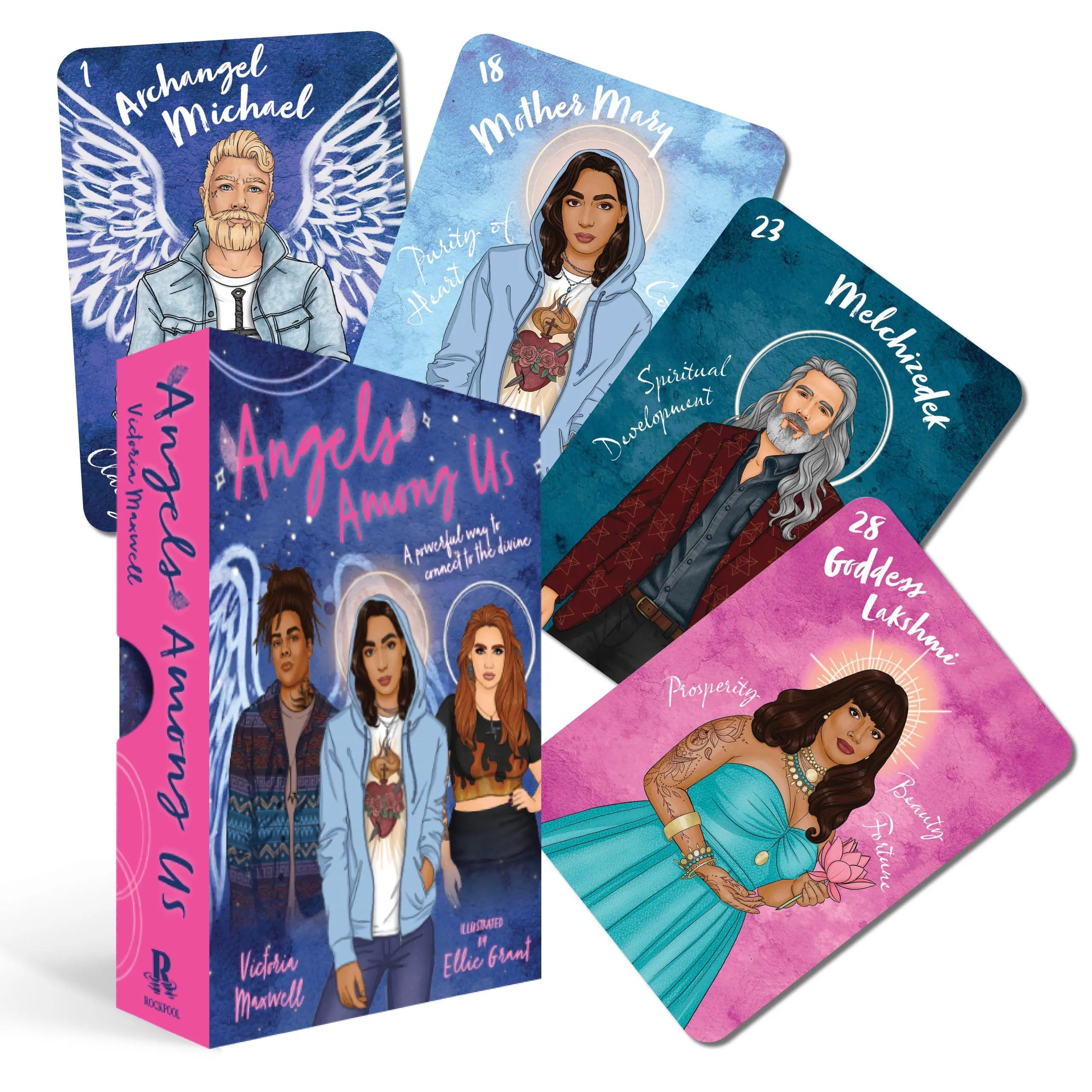 Angels Among Us Oracle Deck - Divine Guidance & Spiritual Insight for Meditation, Healing & Self-Discovery | Perfect for Tarot Readers, Energy Workers & Lightworkers