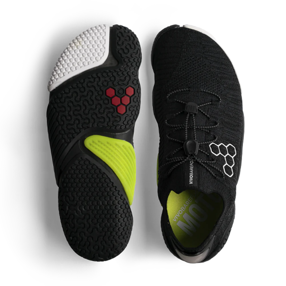 Vivobarefoot Motus Flex Men's Barefoot Shoes - Obsidian Black | Lightweight & Flexible for Running, Hiking & Gym Workouts