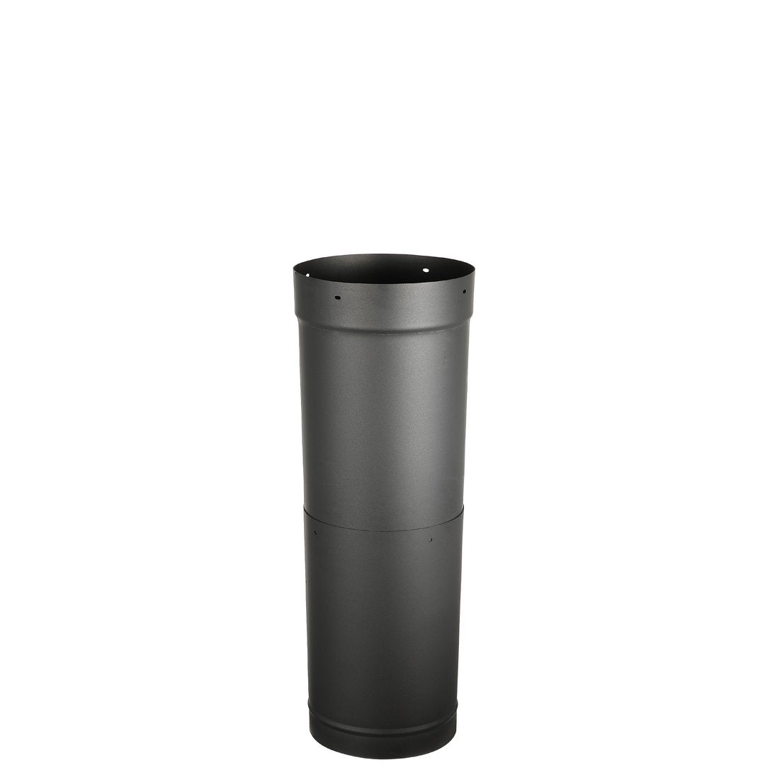 AllFuelHST 6-Inch Diameter x 18-30 Inch Adjustable Telescoping Single Wall Black Stove Pipe for Wood Stove, Fireplace & Heating Systems - Perfect for Home, Cabin & RV Use