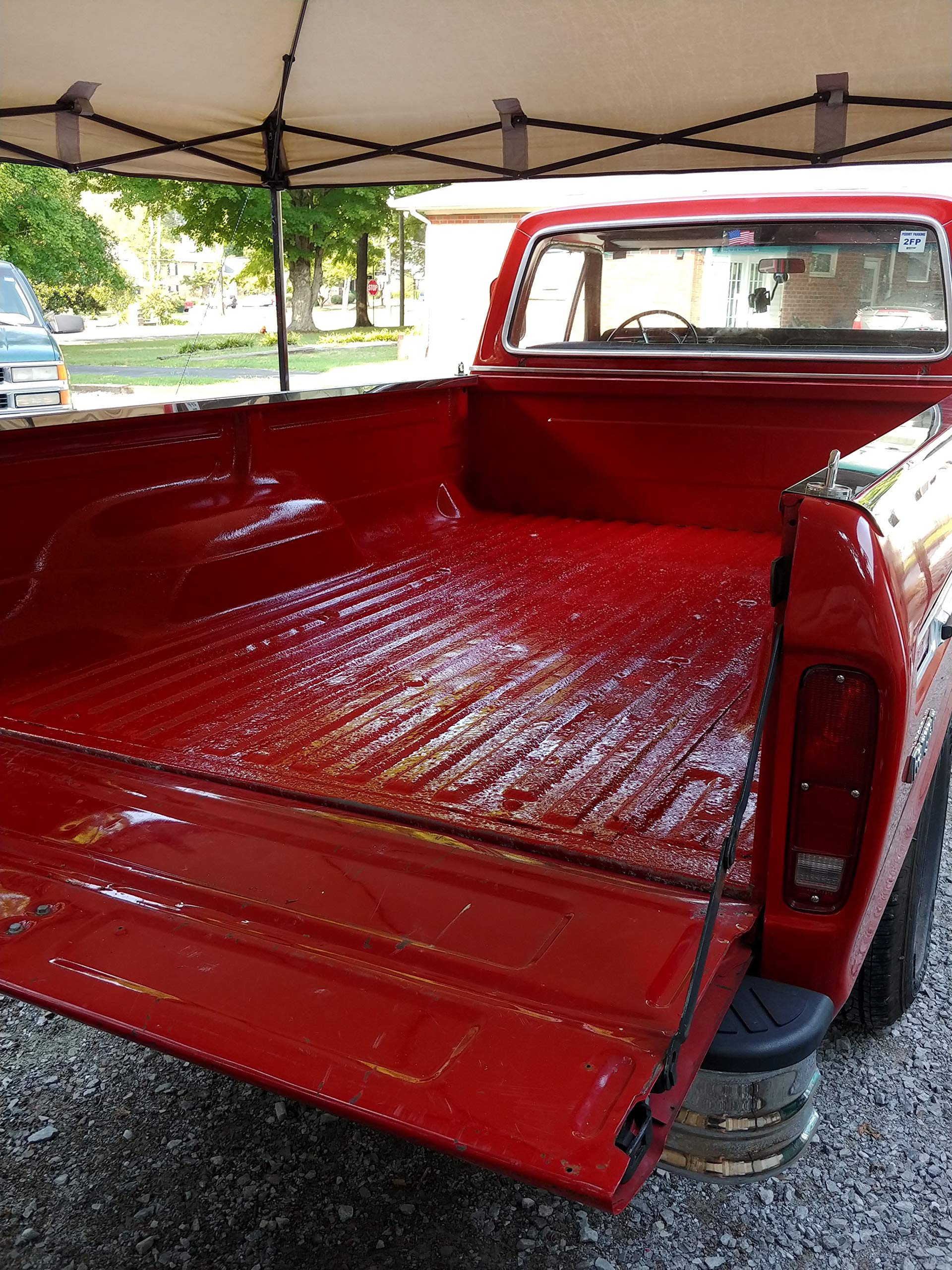 Durabak-18 Smooth Exterior Paint Kit with Roller - DIY Roll or Spray Coating for Auto Body, Automotive Rust Proofing, Boat Repair & Scratch Protection (1 Gallon, Red) | Perfect for Truck Bed Liners, Marine Applications & Industrial Equipment
