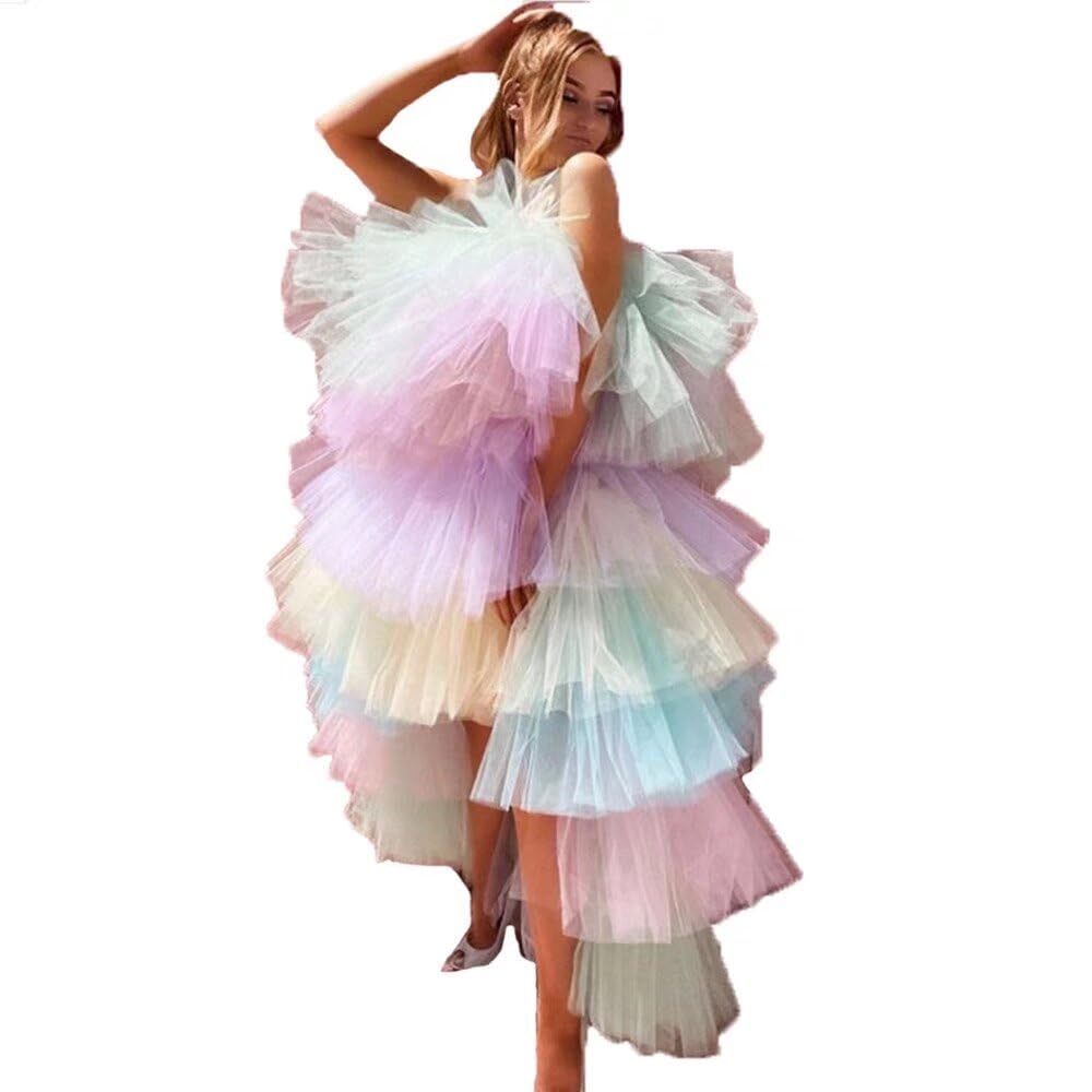 Elegant Women's Prom Evening Dresses - Multilayer Tulle Cocktail Party Gowns for Homecoming, Wedding, and Formal Events 2021