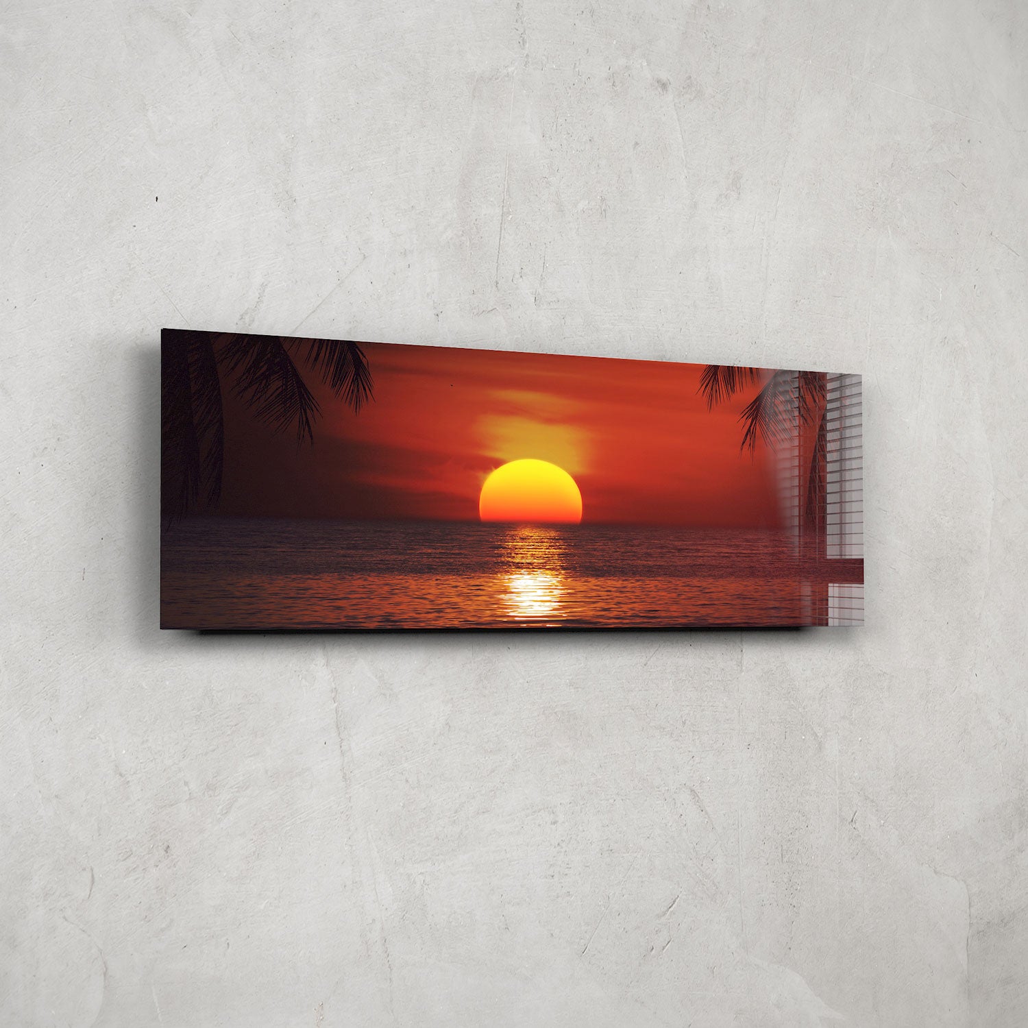 Sunset II Panoramic Wall Art - Stunning Landscape Canvas Print for Home & Office Decor | Perfect for Living Room, Bedroom, or Office Space