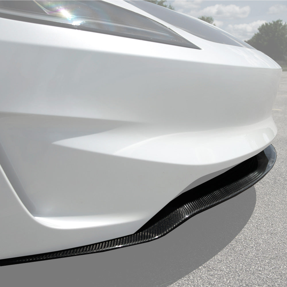 2024 Tesla Model 3 Highland Performance Carbon Fiber Front Lip Spoiler - OEM Style Replacement with Matte/Glossy Finish - Sporty Upgrade for Enhanced Aerodynamics & Style - Perfect for Track Days & Car Shows