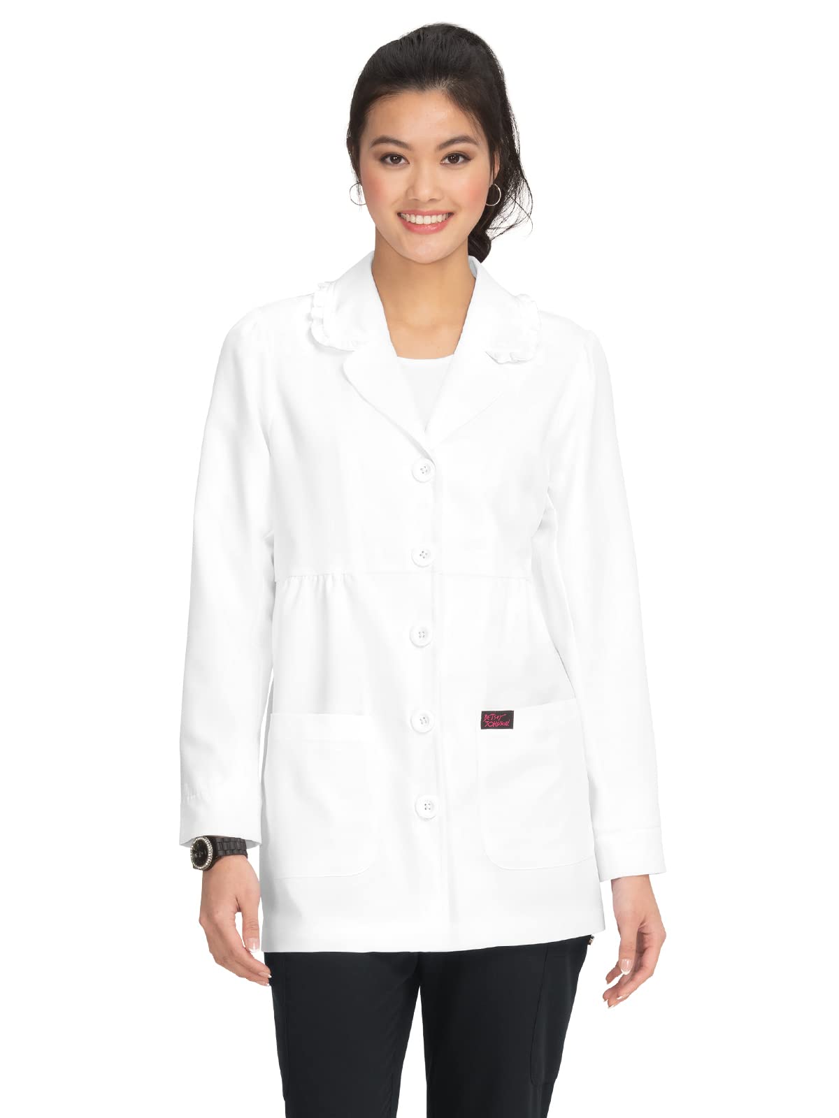 Premium White Juniper Lab Coat for Doctors & Scientists - Comfortable & Durable Medical Coat for Hospital, Clinic & Laboratory Use