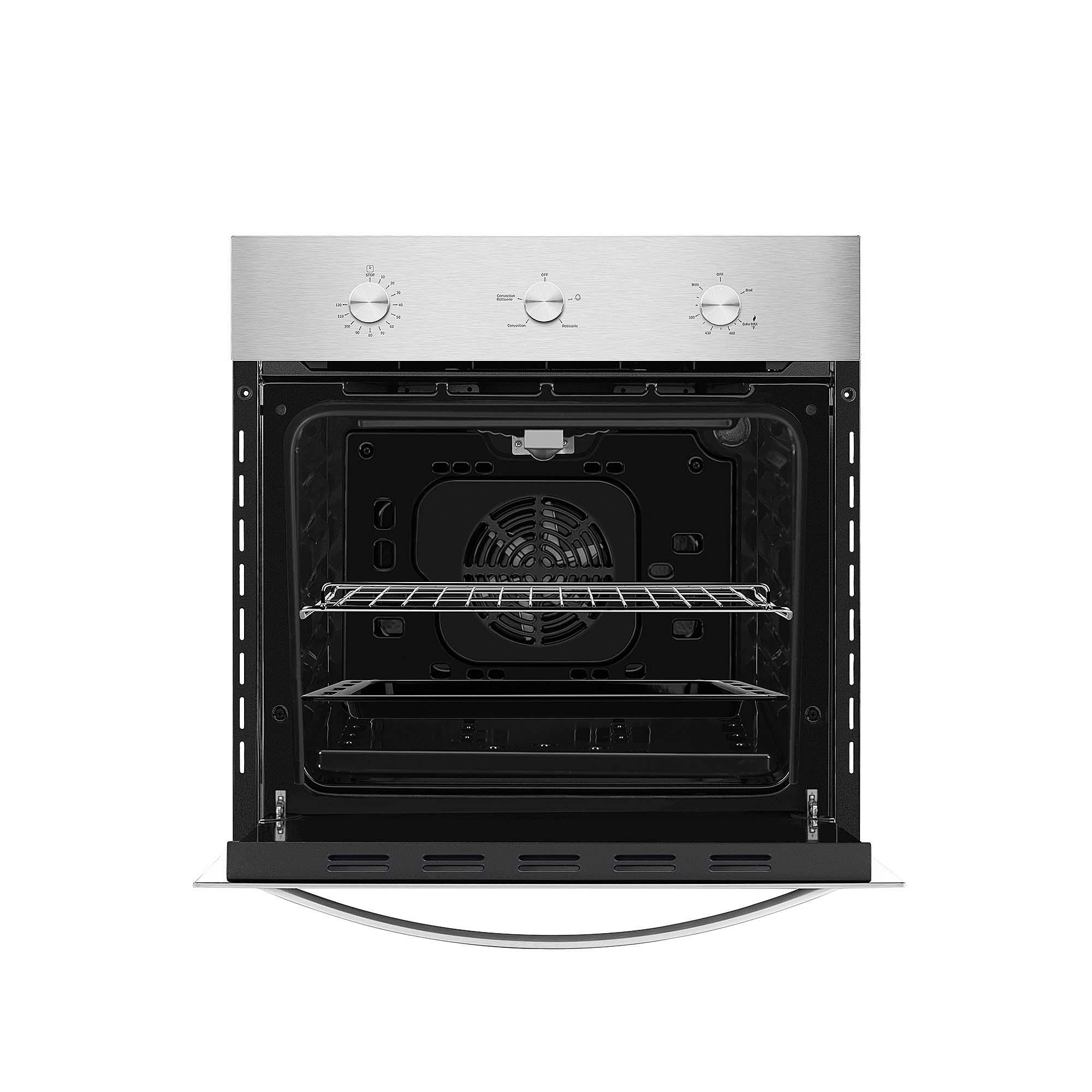 Empava 24 Inch 2.3 Cu Ft Stainless Steel Liquid Propane Gas Wall Oven - 24WO10L Model - Perfect for Small Kitchens, Apartments & RV Cooking