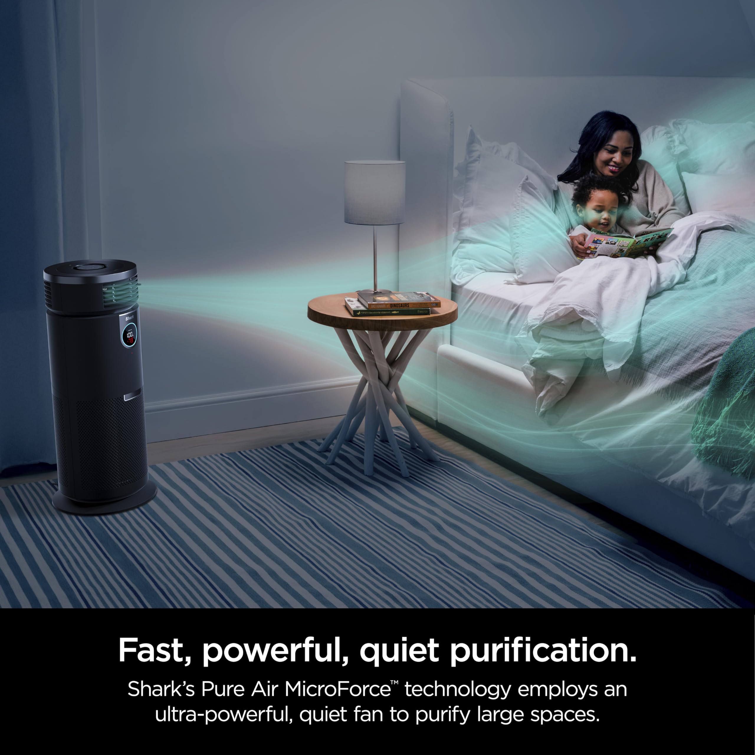 Shark 3-in-1 Max Air Purifier, Heater & Fan with NanoSeal HEPA Filter, Cleansense IQ Technology, Odor Lock System - Covers 1000 Sq. Ft, Charcoal Grey - Perfect for Large Rooms, Bedrooms, and Offices