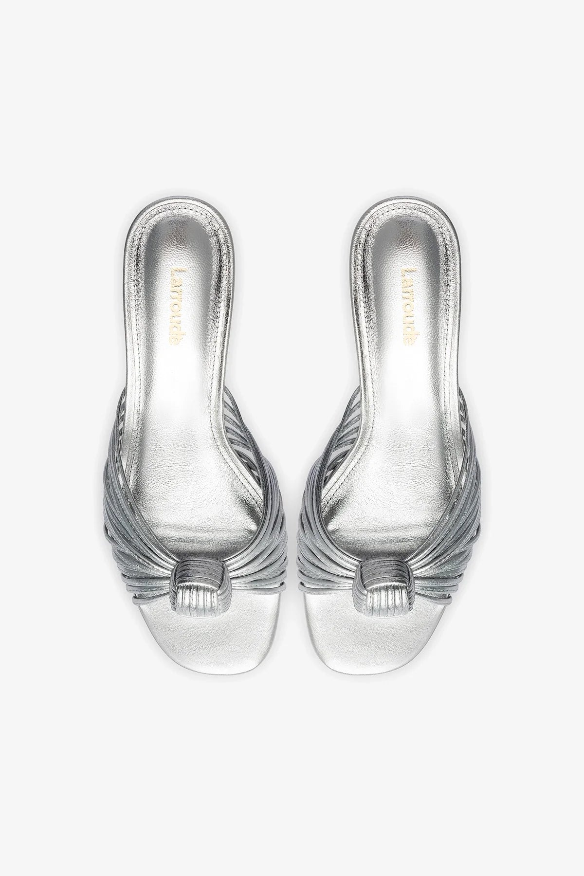 Valerie Women's Silver Metallic Leather Mule Slippers - Comfortable Casual Shoes for Home, Office & Outdoor Wear