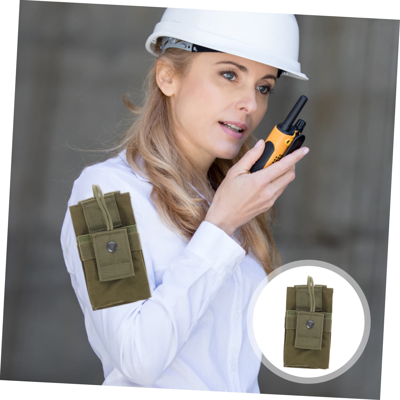 Veemoon Outdoor Radio Carrier Holder - Multi-Functional Walkie Talkie Vest Case with Adjustable Straps & Durable Nylon Material - Perfect for Hiking, Camping & Construction Work