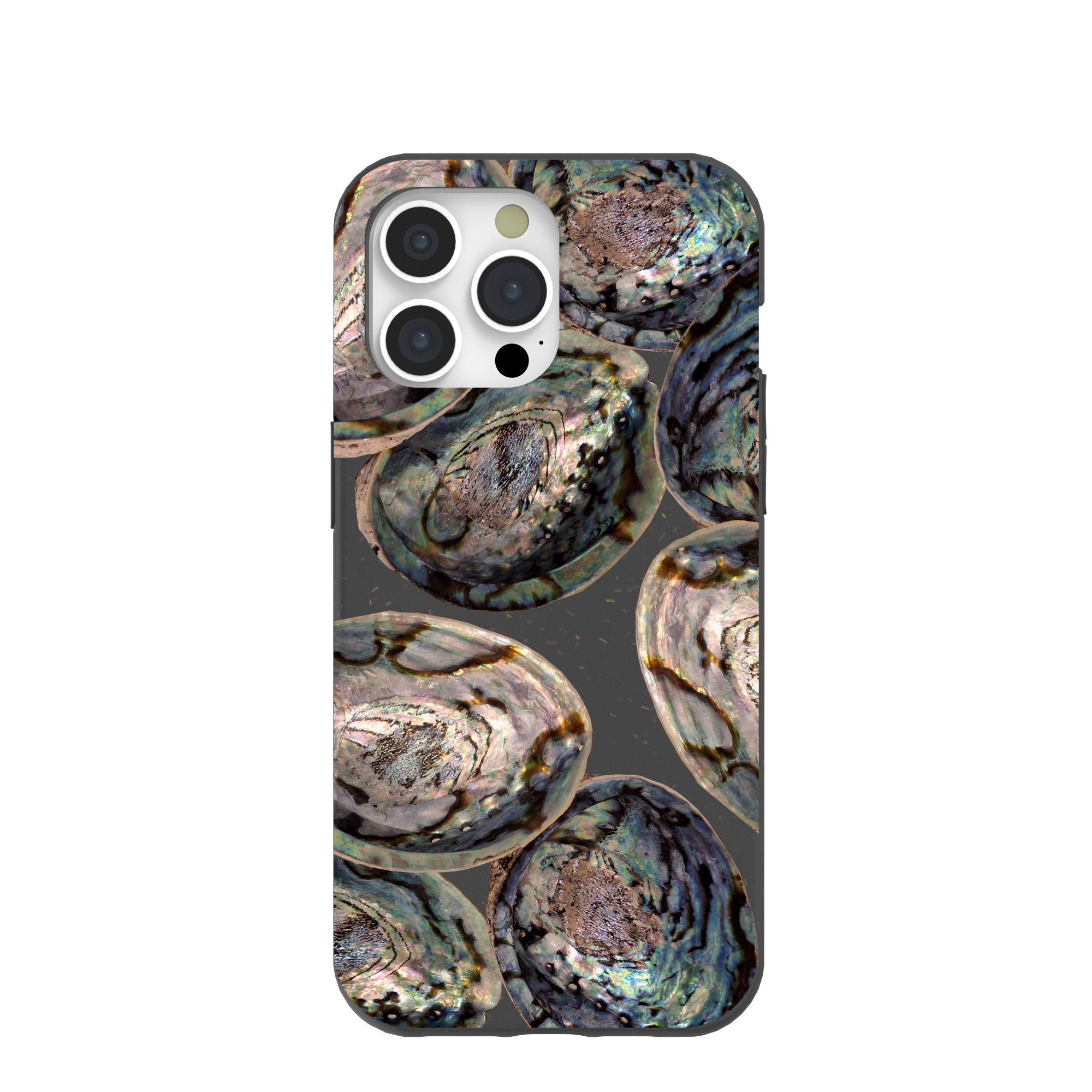 Premium Black Abalone Shell iPhone 15 Pro Max Case - Luxury Protective Cover with Unique Natural Shell Design, Perfect for Beach Lovers & Fashion Enthusiasts