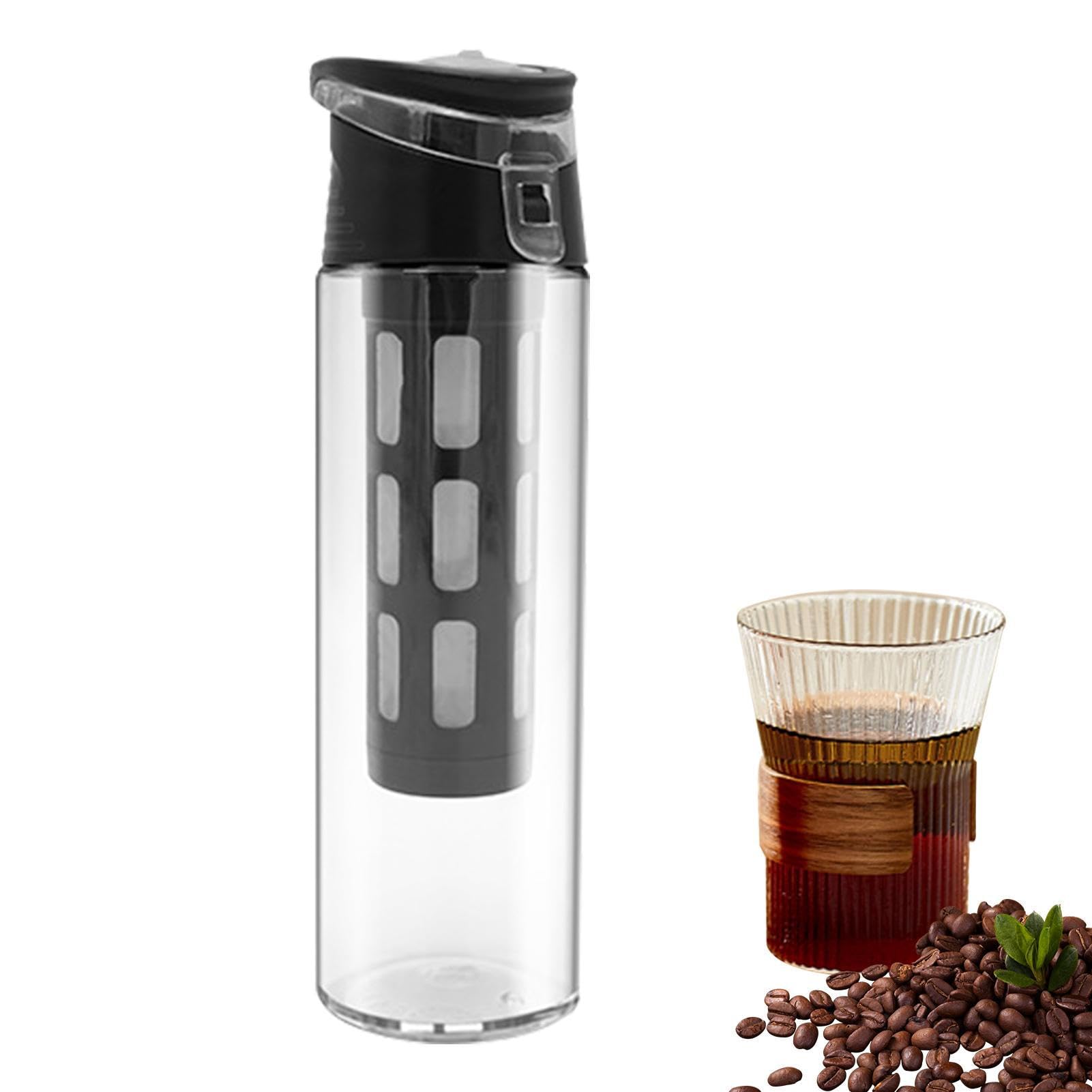 Cold Brew Coffee Maker & Tea Infuser Pitcher with Mesh Filter - Portable Iced Coffee & Tea Brewer Bottle for Home, Travel, Camping & Outdoor Adventures