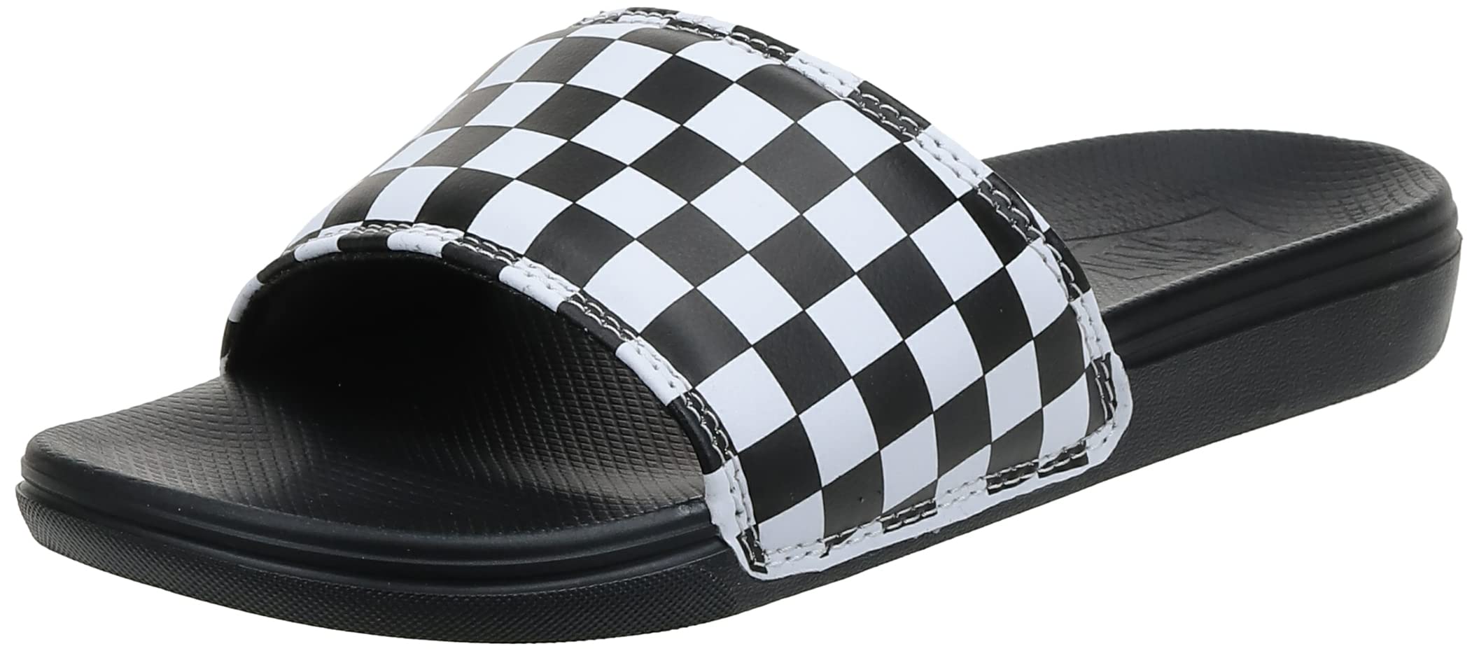 Vans Men's M LA Costa Slide-On Checkerboard White/Black Sandals - Comfortable & Stylish for Casual Wear, Beach, and Poolside Relaxation