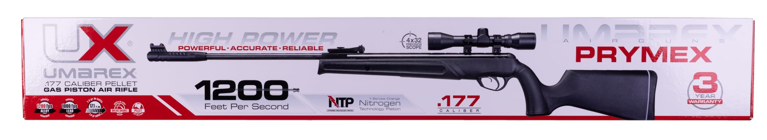 Umarex Prymex Break Barrel .177 Caliber Pellet Gun Air Rifle - Precision Hunting & Target Practice for Outdoor Shooting Sports